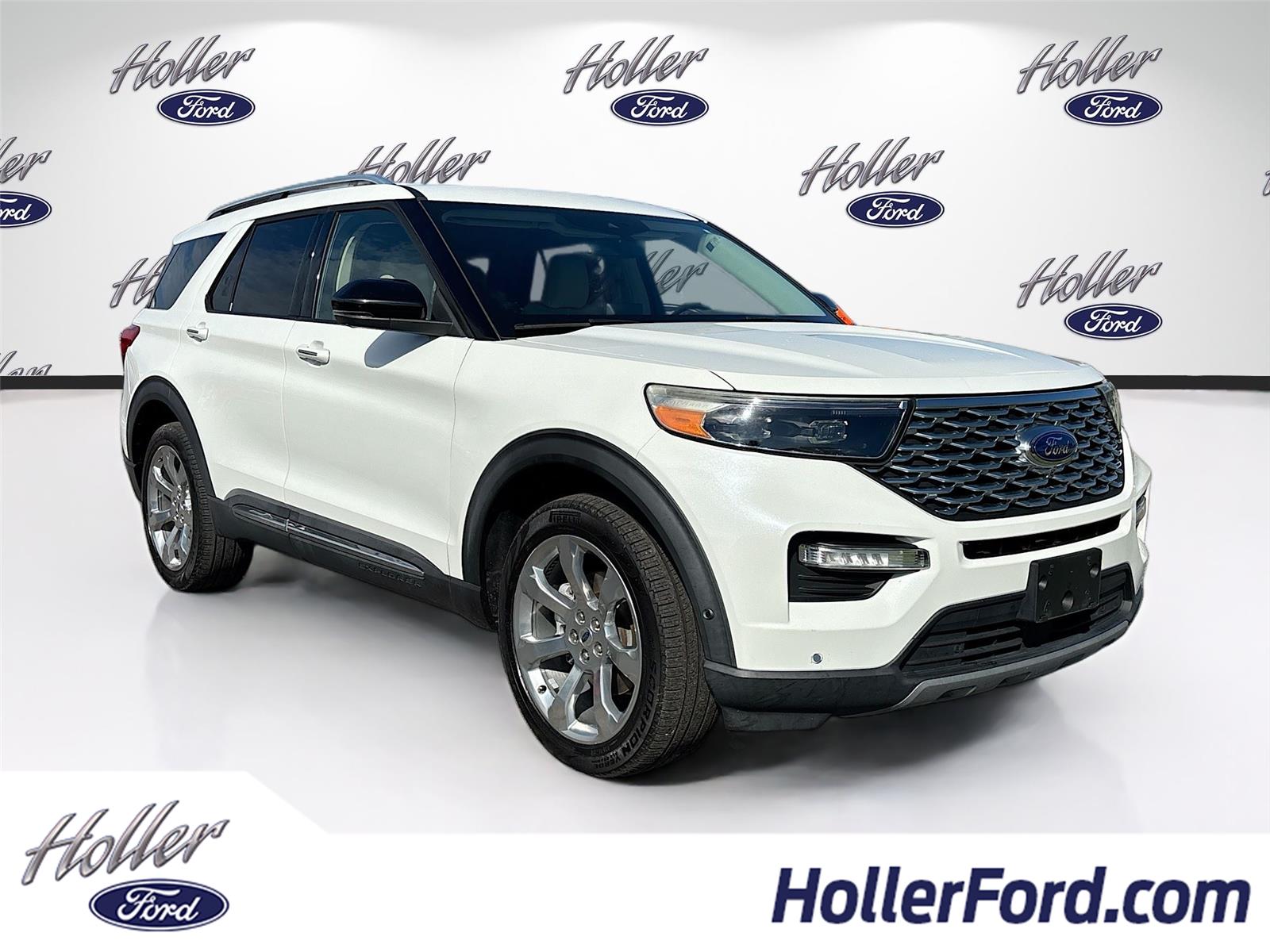 Star White Metallic Tri-Coat 2020 Ford Explorer SUV / Crossover All-Wheel Drive Automatic