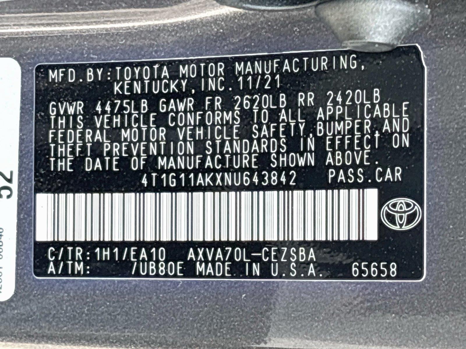 2022 Toyota Camry SE