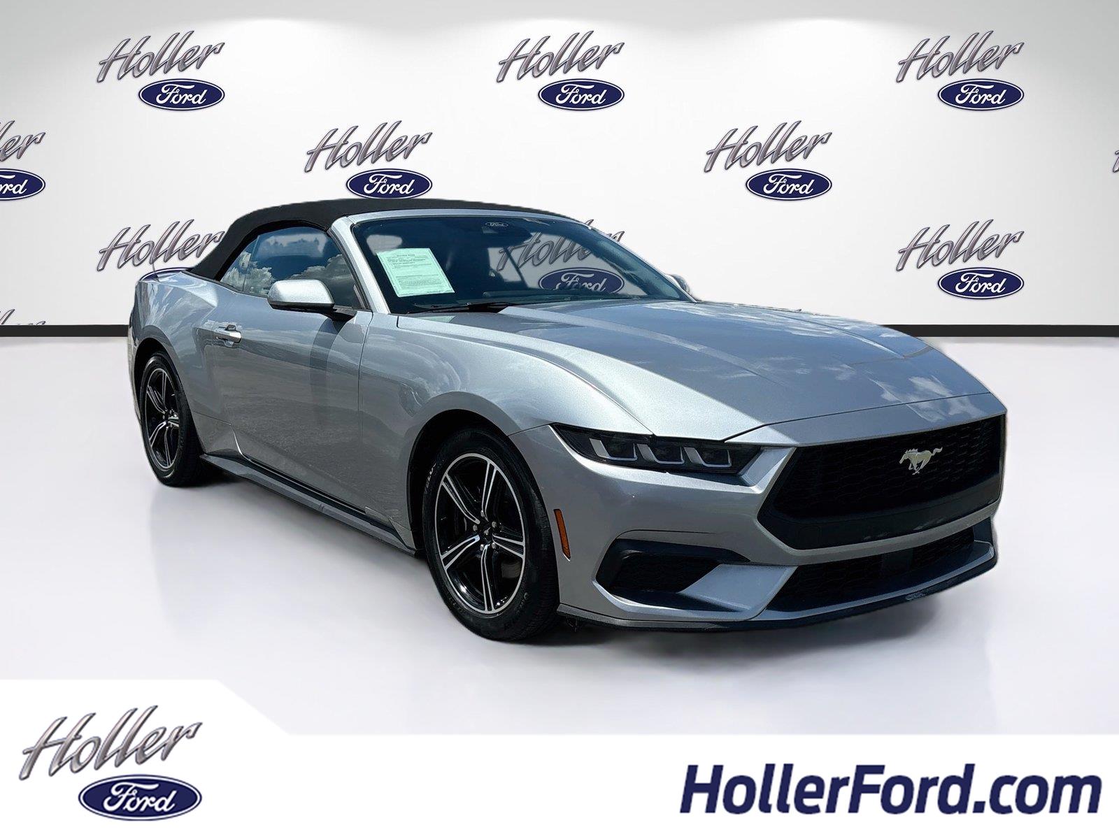 Iconic Silver 2025 Ford Mustang Convertible Rear-Wheel Drive Automatic