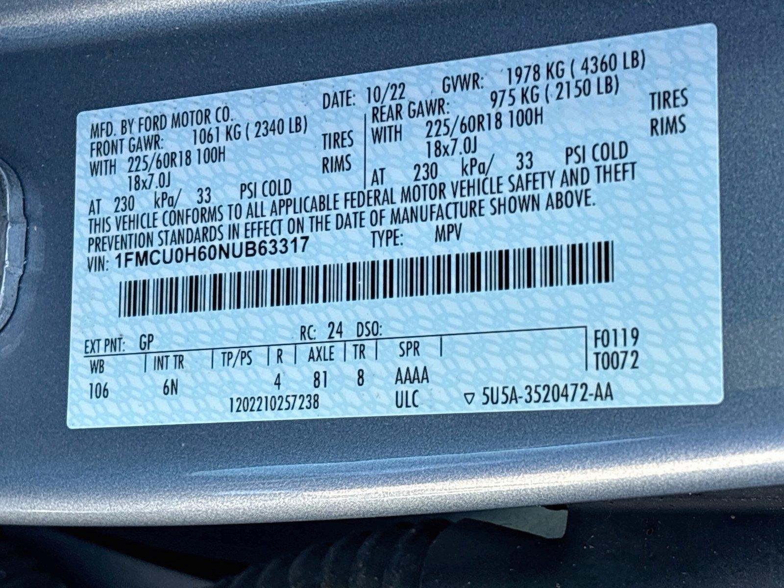 2022 Ford Escape SEL