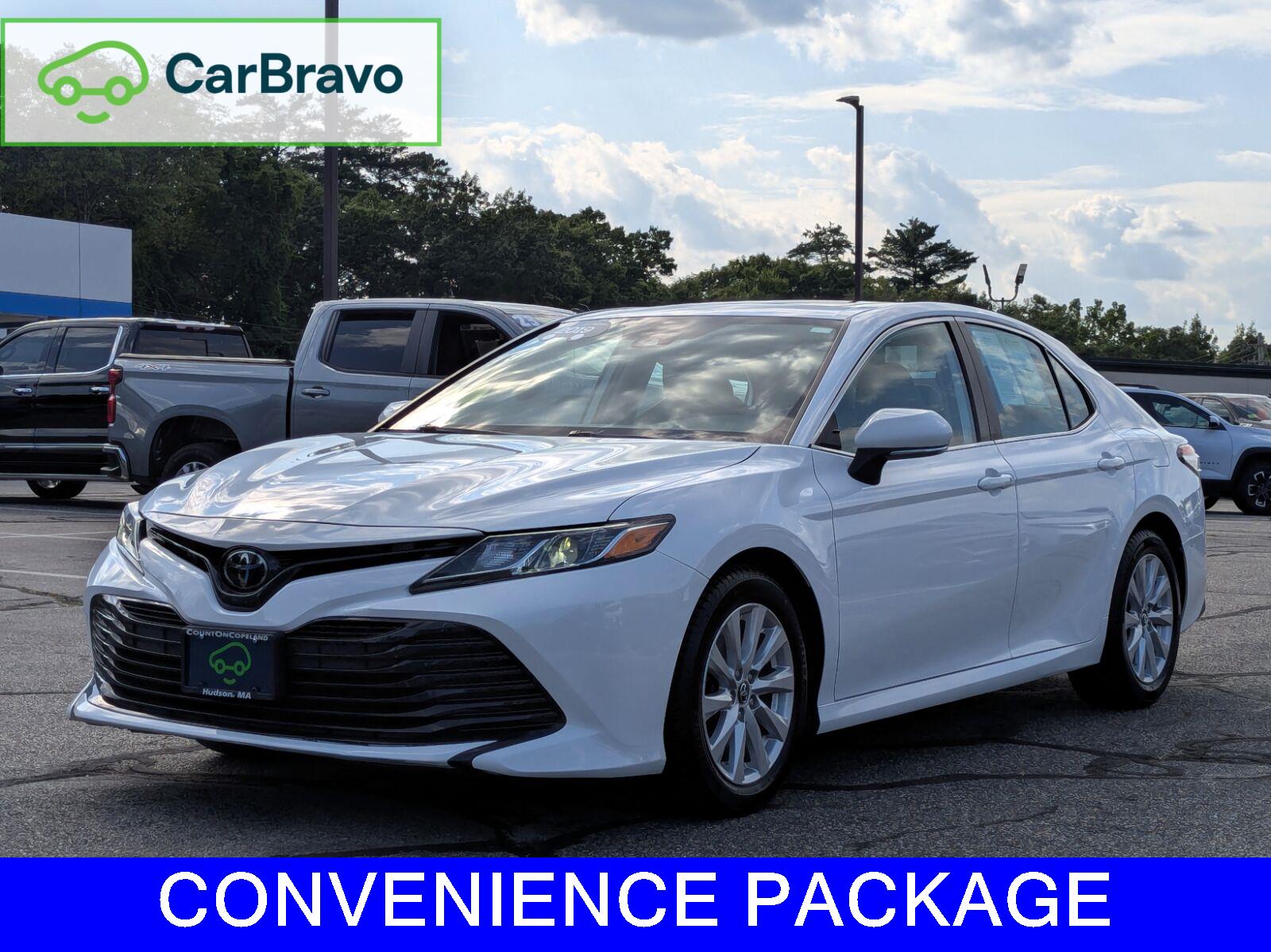 Super White 2019 Toyota Camry Sedan Front-Wheel Drive Automatic