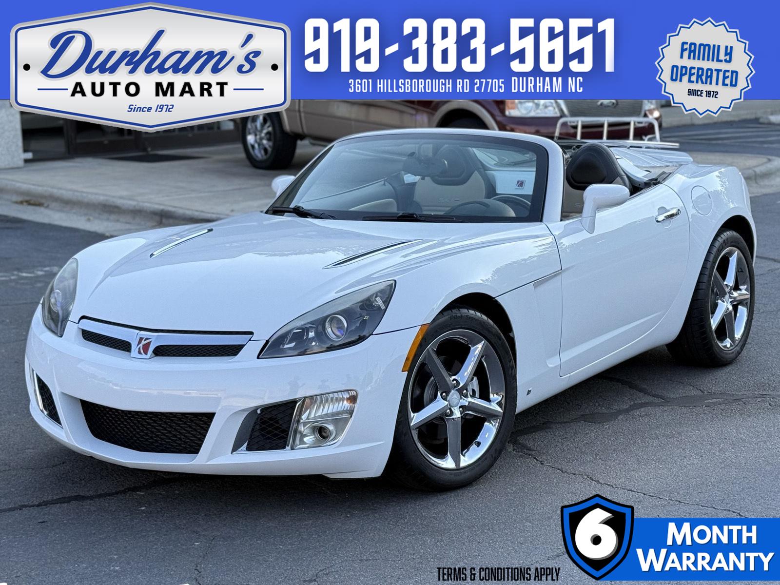 Polar White 2008 Saturn Sky Convertible Rear-Wheel Drive 5-Speed Automatic
