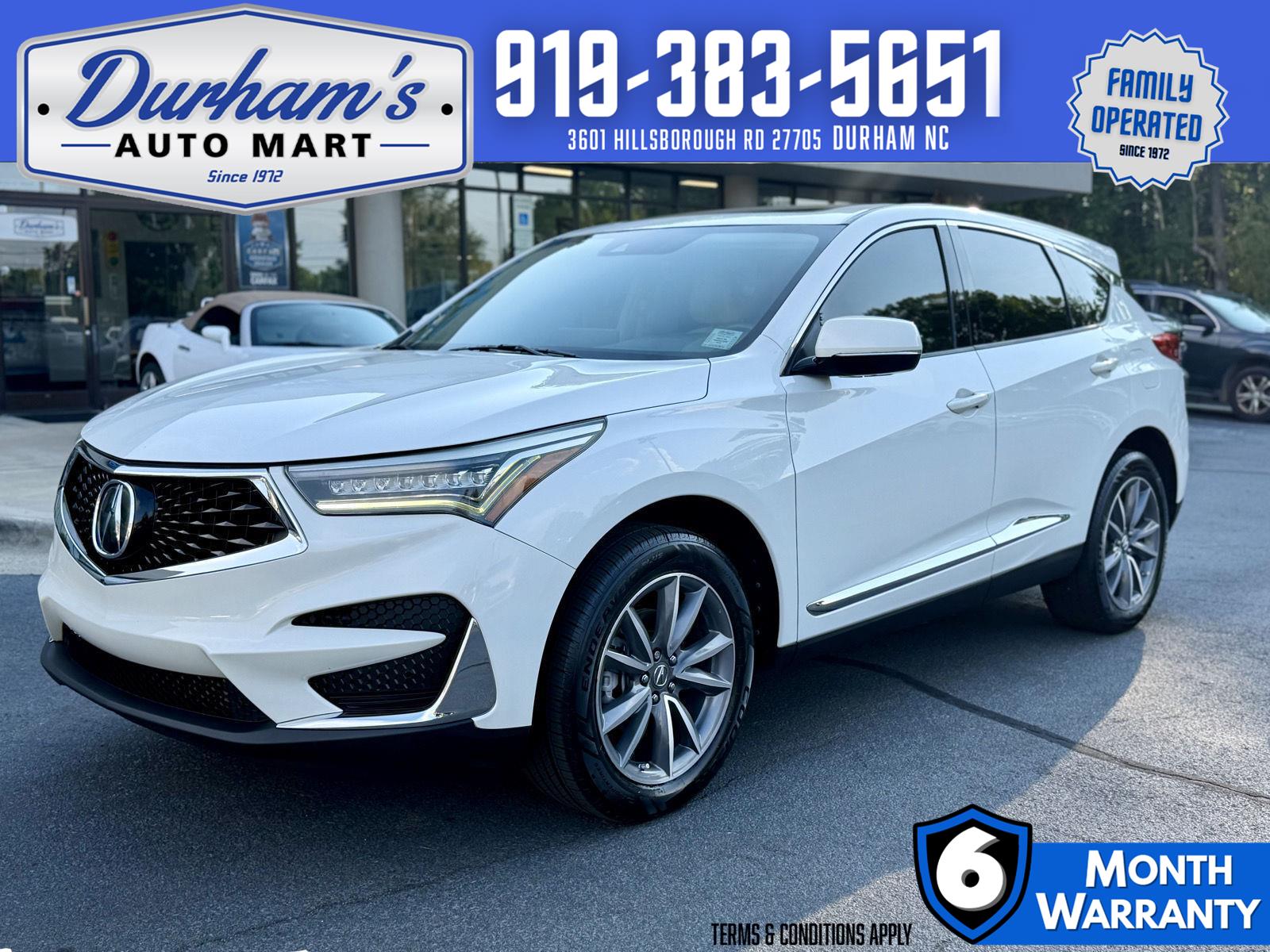 White Diamond Pearl 2019 Acura RDX SUV / Crossover Front-Wheel Drive Automatic