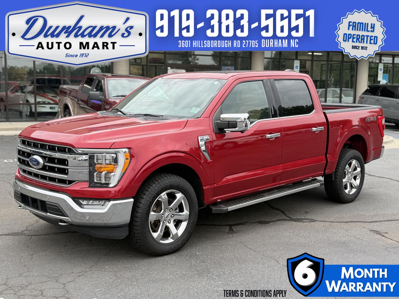 Rapid Red Metallic Tinted Clearcoat 2021 Ford F-150 Pickup Truck Four-Wheel Drive Automatic