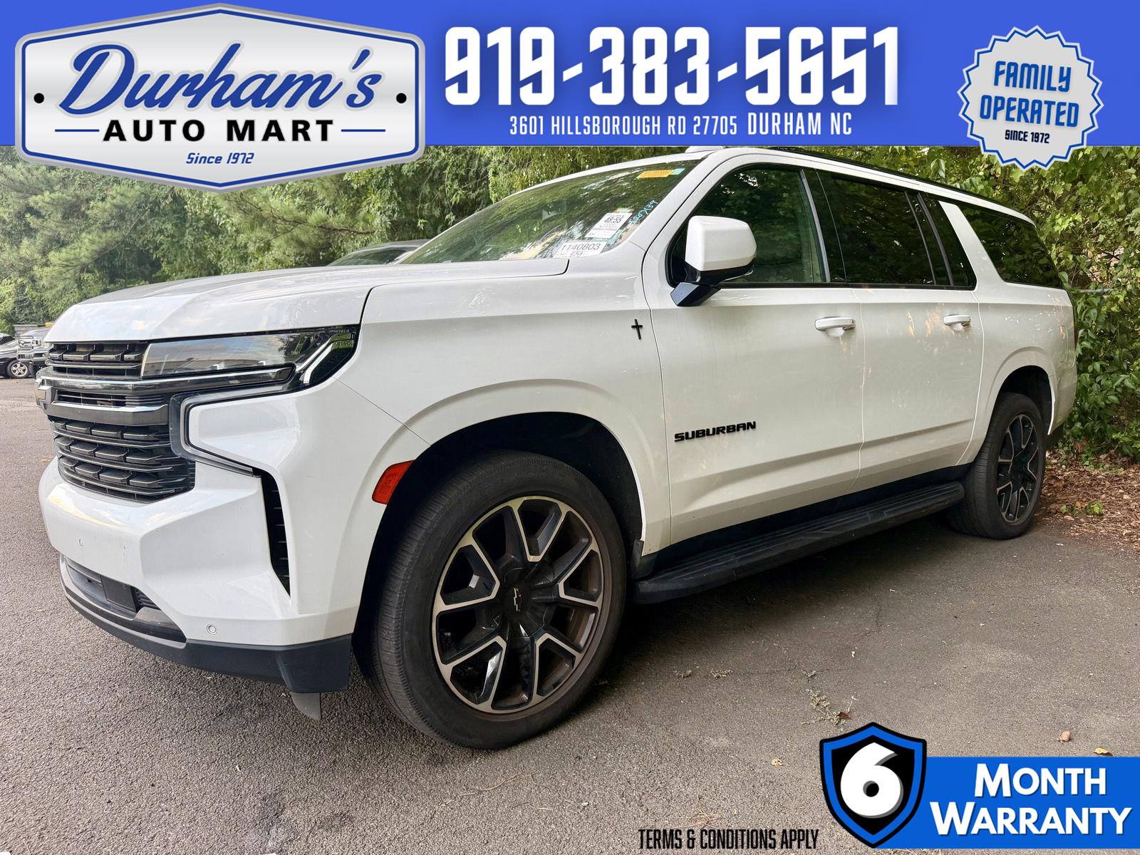 Summit White 2022 Chevrolet Suburban SUV / Crossover Four-Wheel Drive Automatic