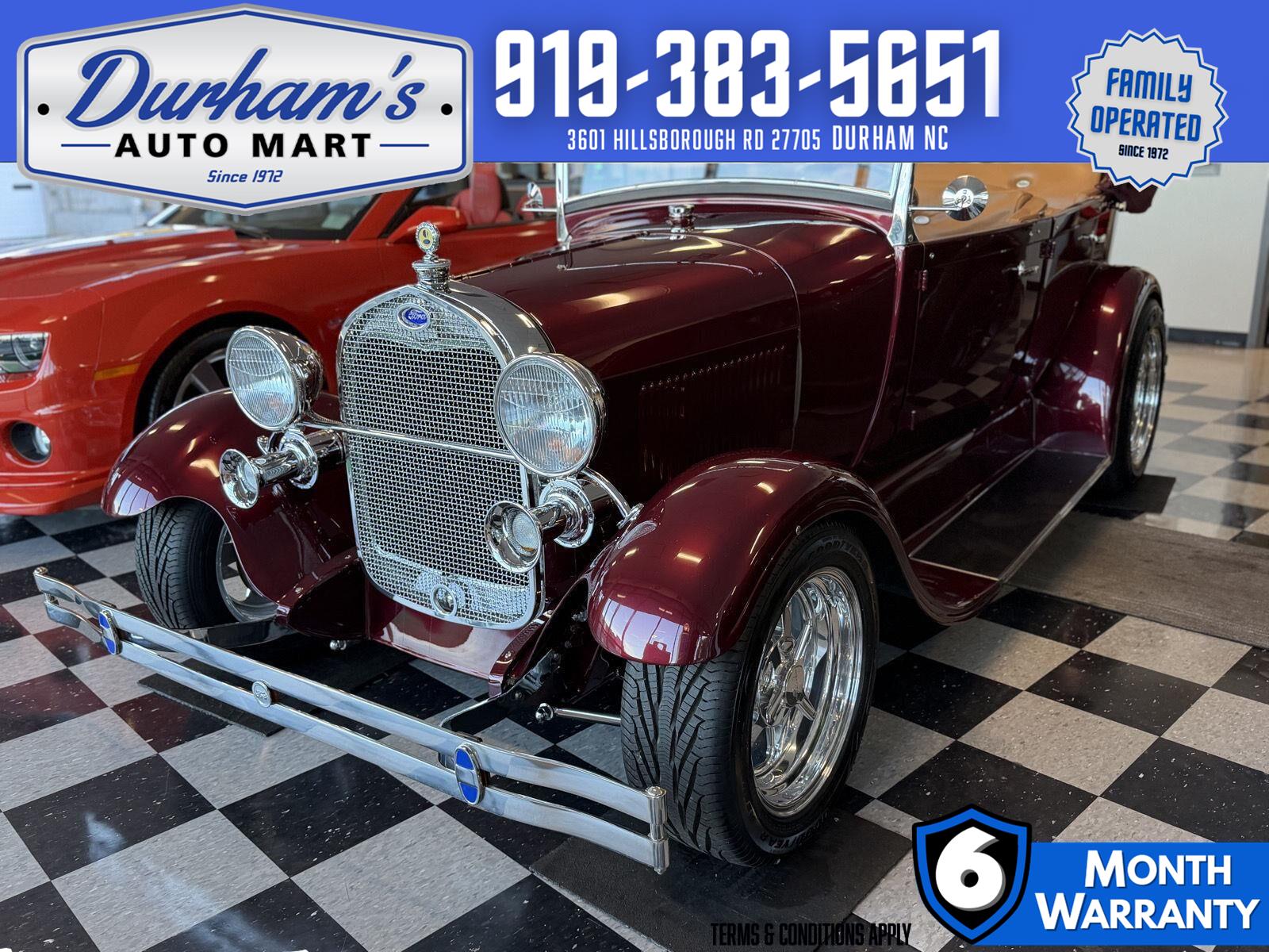 Red (burgundy) 1929 Ford Model A Sedan  Automatic