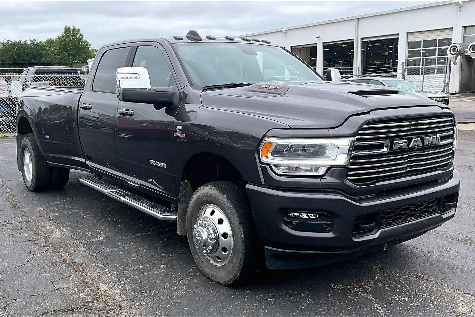 Gray (Granite Crystal Metallic Clearcoat) 2023 RAM 3500 Pickup Truck Four-Wheel Drive 6-Speed Automatic