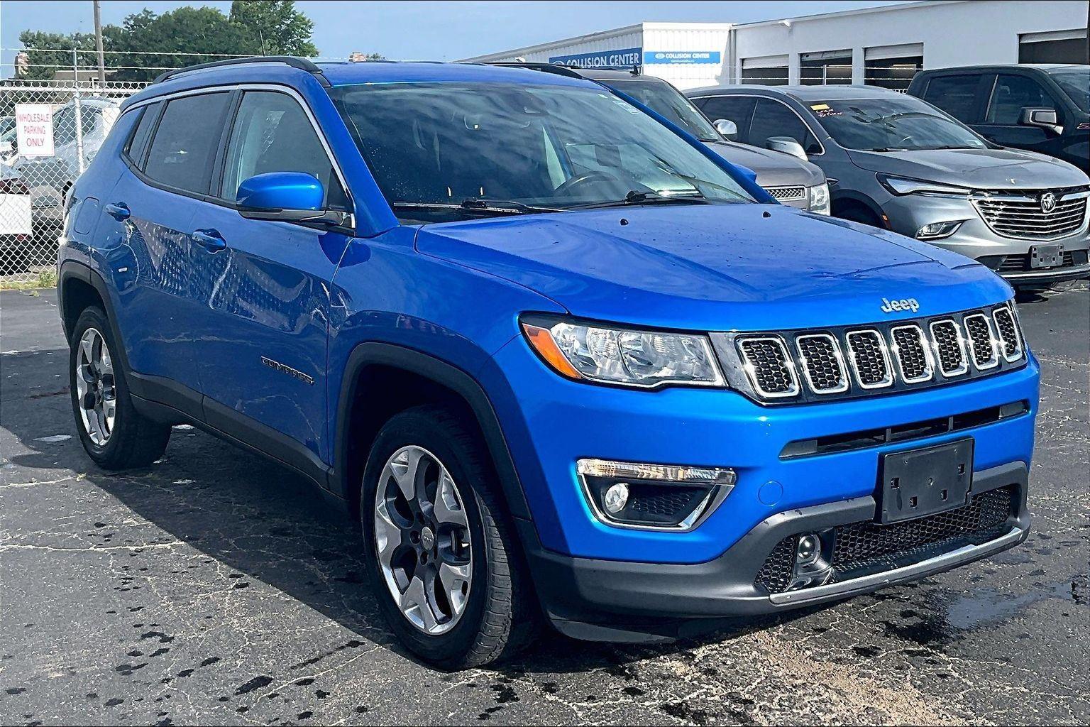 Laser Blue Pearlcoat 2021 Jeep Compass SUV / Crossover Four-Wheel Drive 9-Speed Automatic