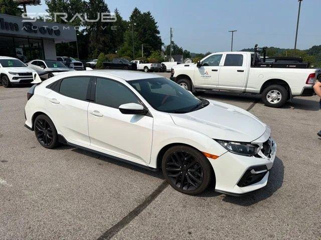 Platinum White Pearl 2020 Honda Civic Hatchback Hatchback Front-Wheel Drive 7-Speed CVT