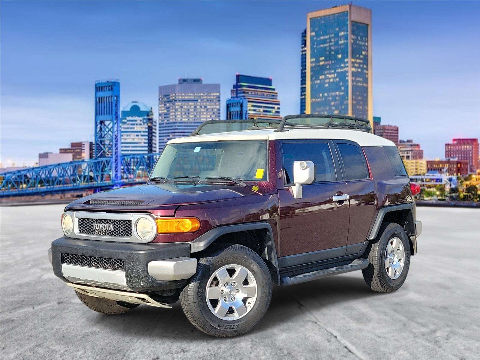White/Black Cherry Pearl 2007 Toyota FJ Cruiser 4WD SUV / Crossover Four-Wheel Drive Automatic