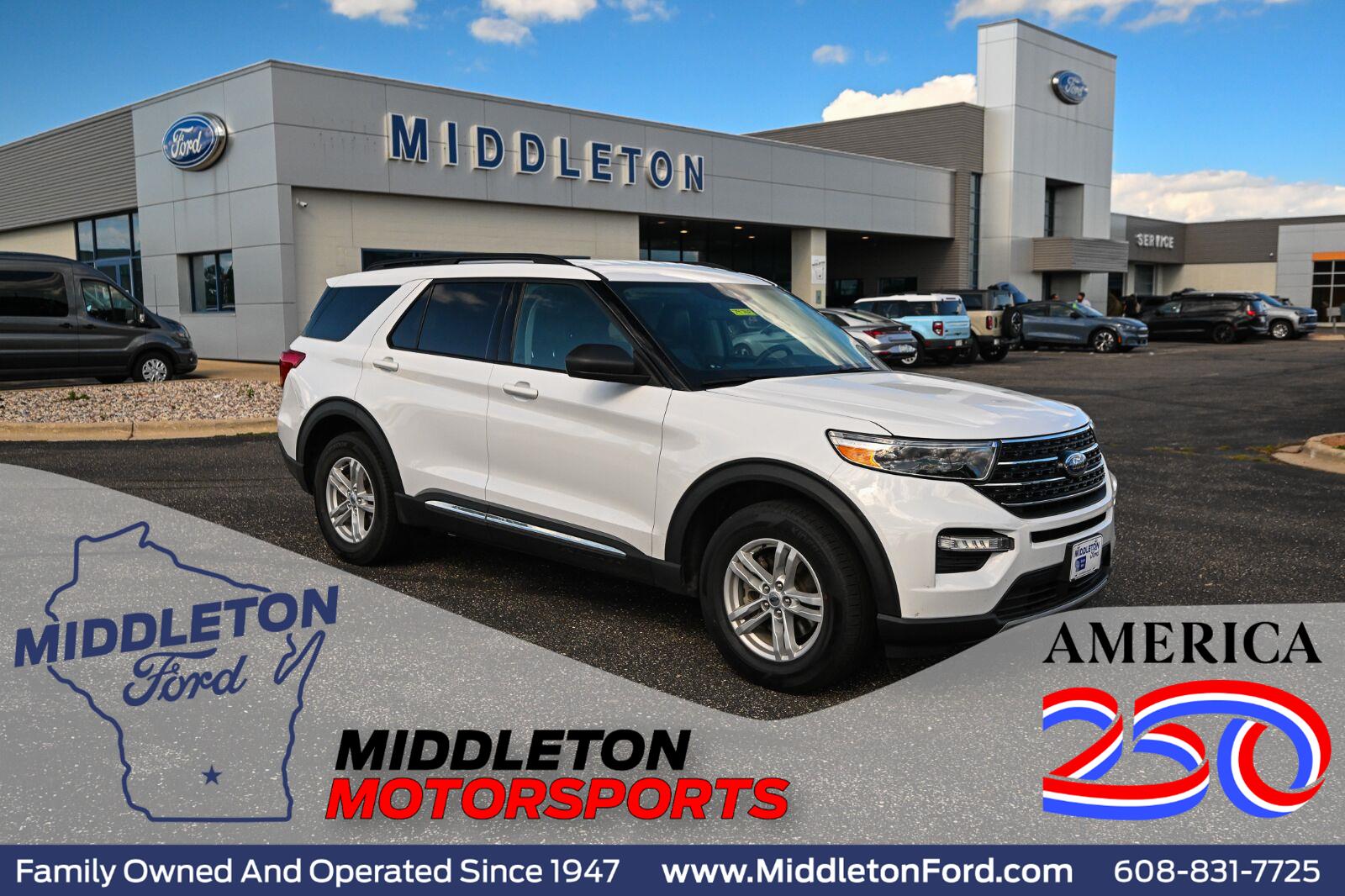 Oxford White 2021 Ford Explorer SUV / Crossover All-Wheel Drive Automatic