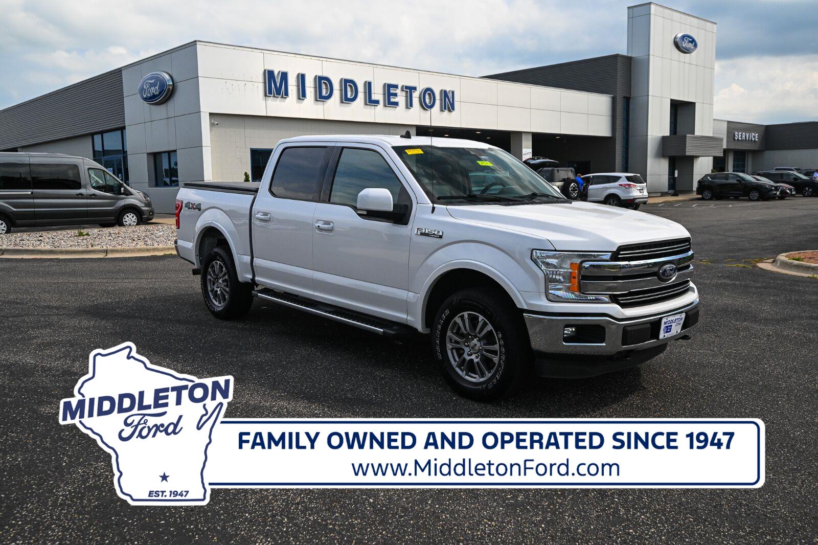 White Platinum Metallic Tri-Coat 2019 Ford F-150 Pickup Truck Four-Wheel Drive Automatic