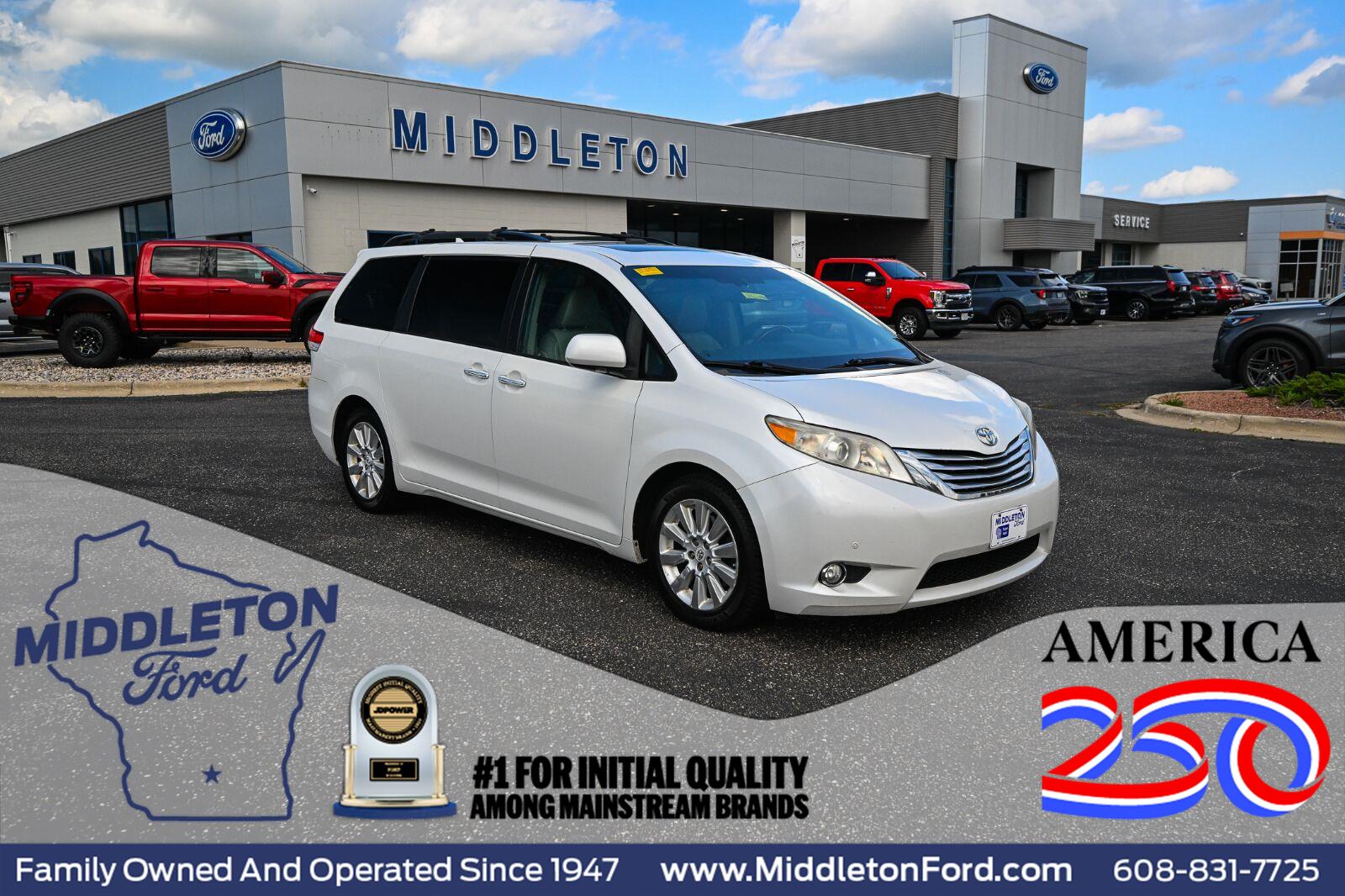 White (Blizzard Pearl) 2011 Toyota Sienna Minivan Front-Wheel Drive 6-Speed Automatic