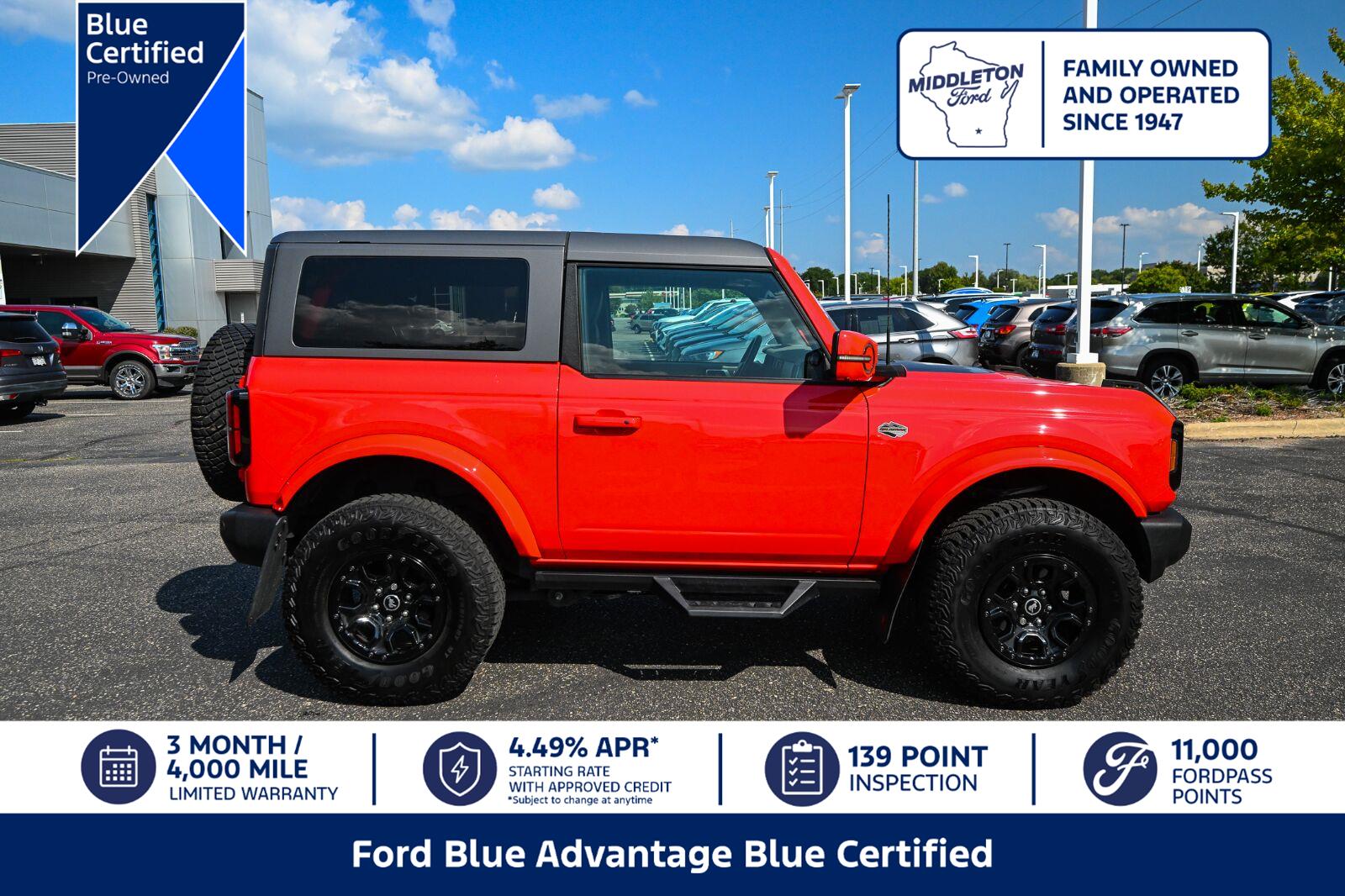 Race Red 2021 Ford Bronco SUV / Crossover Four-Wheel Drive Automatic