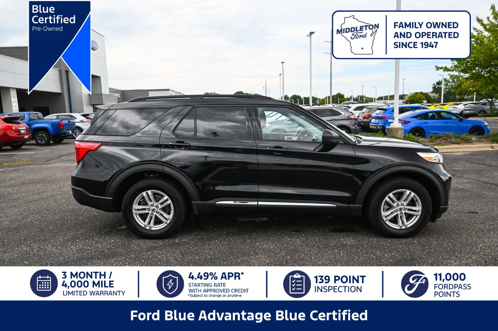 Agate Black 2024 Ford Explorer SUV / Crossover All-Wheel Drive Automatic