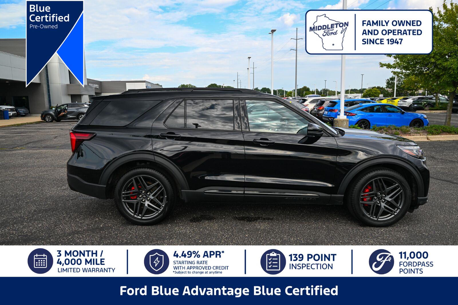 Agate Black 2025 Ford Explorer SUV / Crossover All-Wheel Drive Automatic