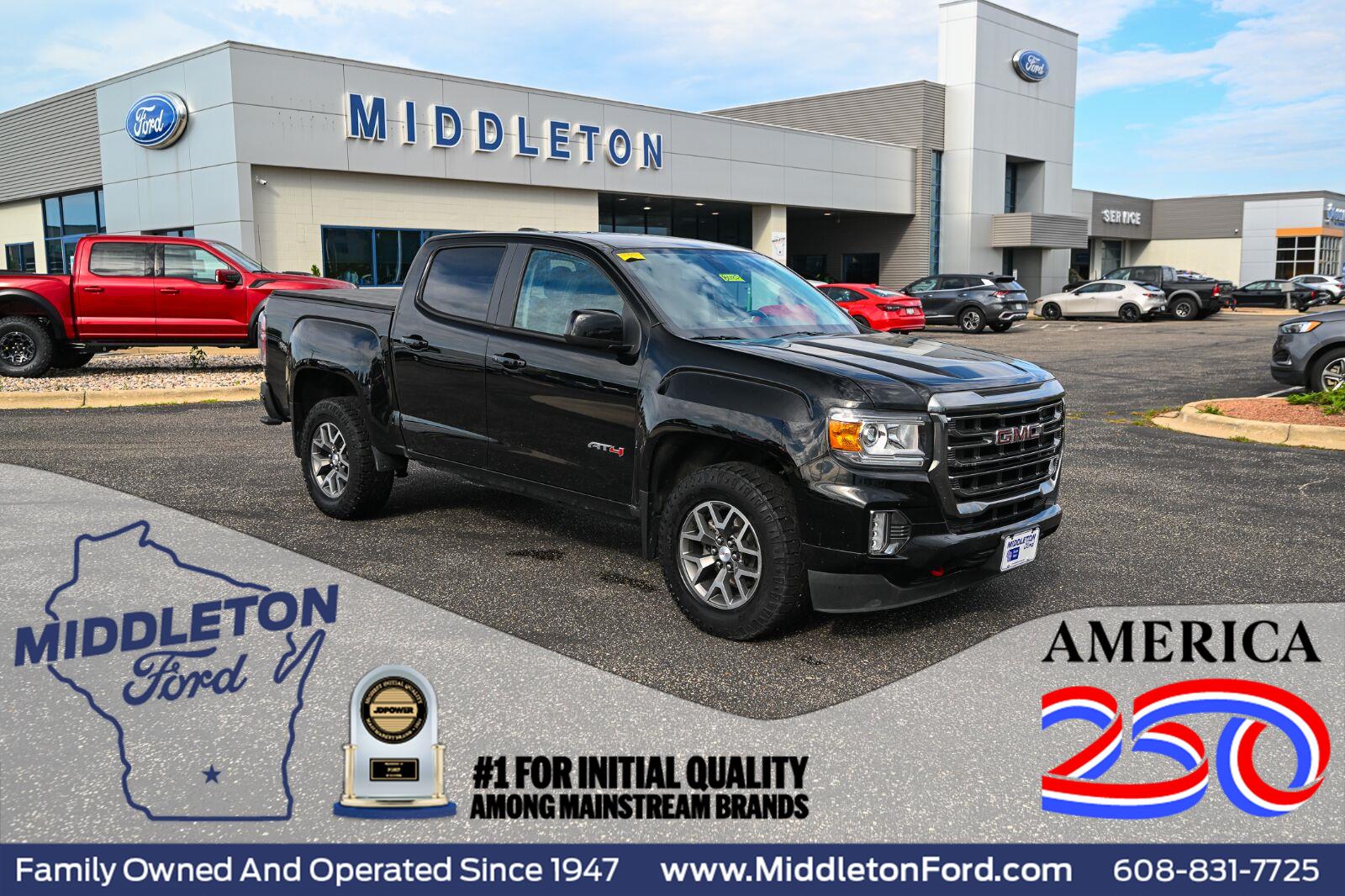 Onyx Black 2022 GMC Canyon Pickup Truck Four-Wheel Drive 8-Speed Automatic