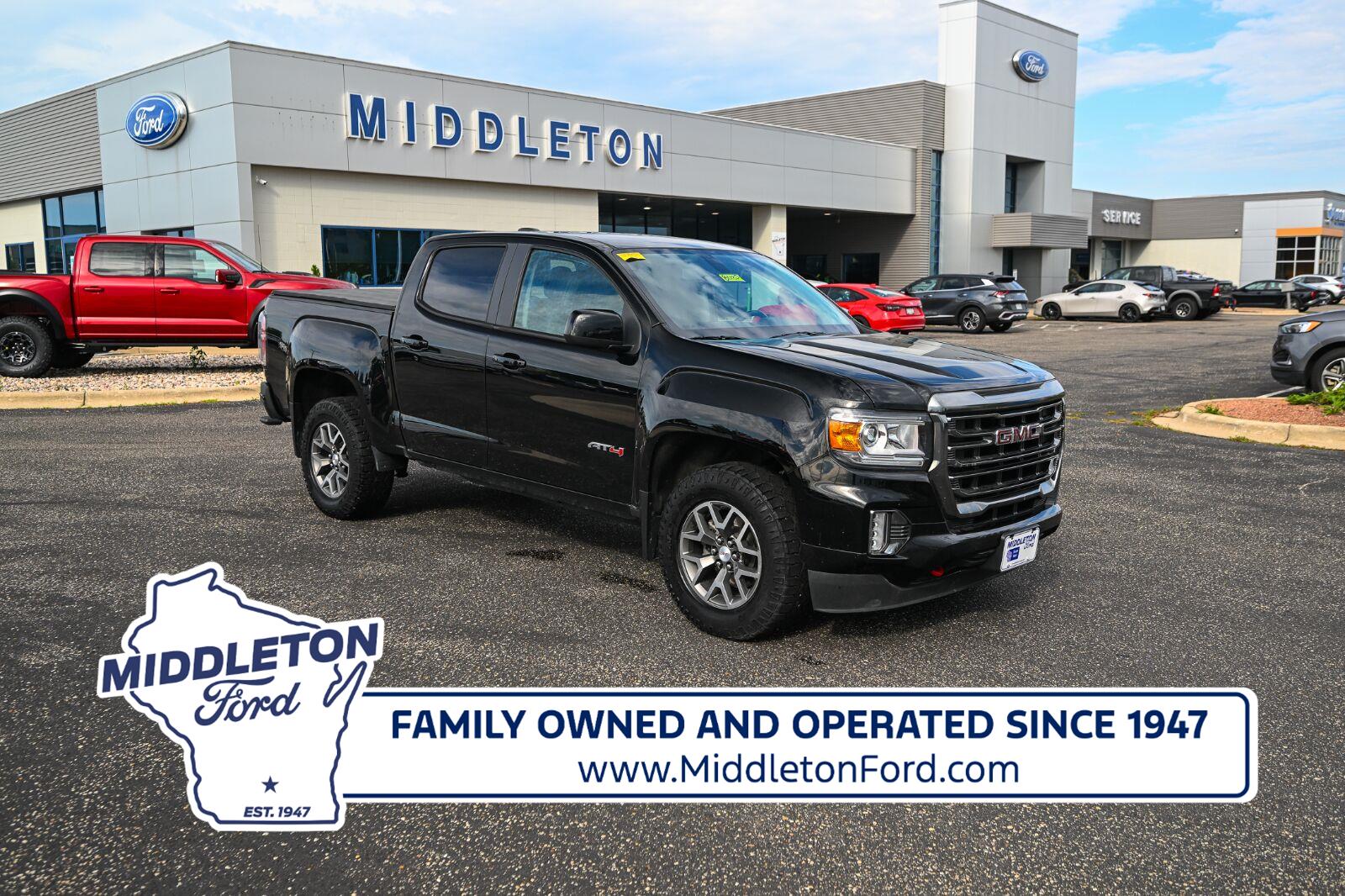 Onyx Black 2022 GMC Canyon Pickup Truck Four-Wheel Drive 8-Speed Automatic