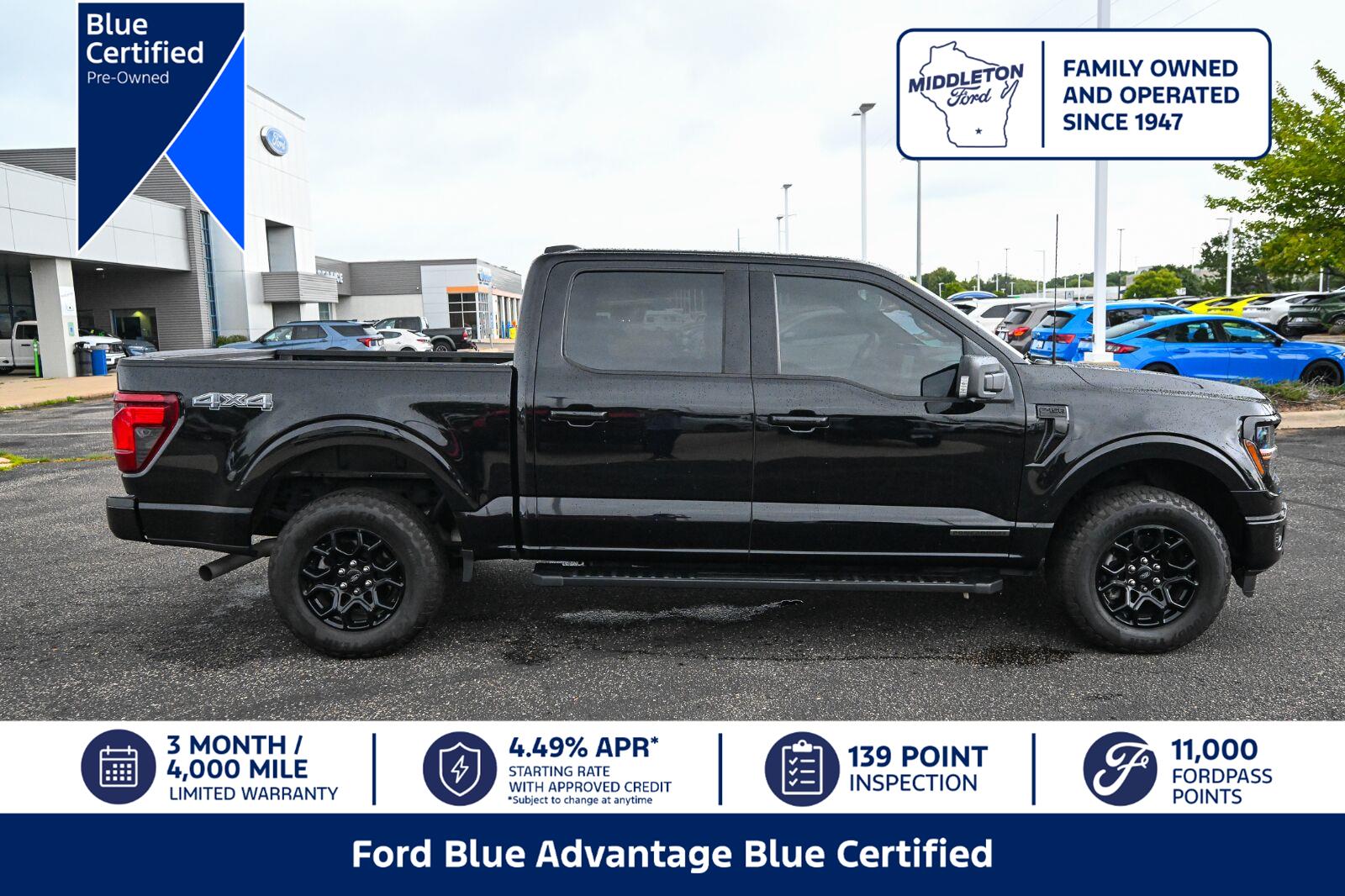 Agate Black 2024 Ford F-150 Pickup Truck Four-Wheel Drive Automatic