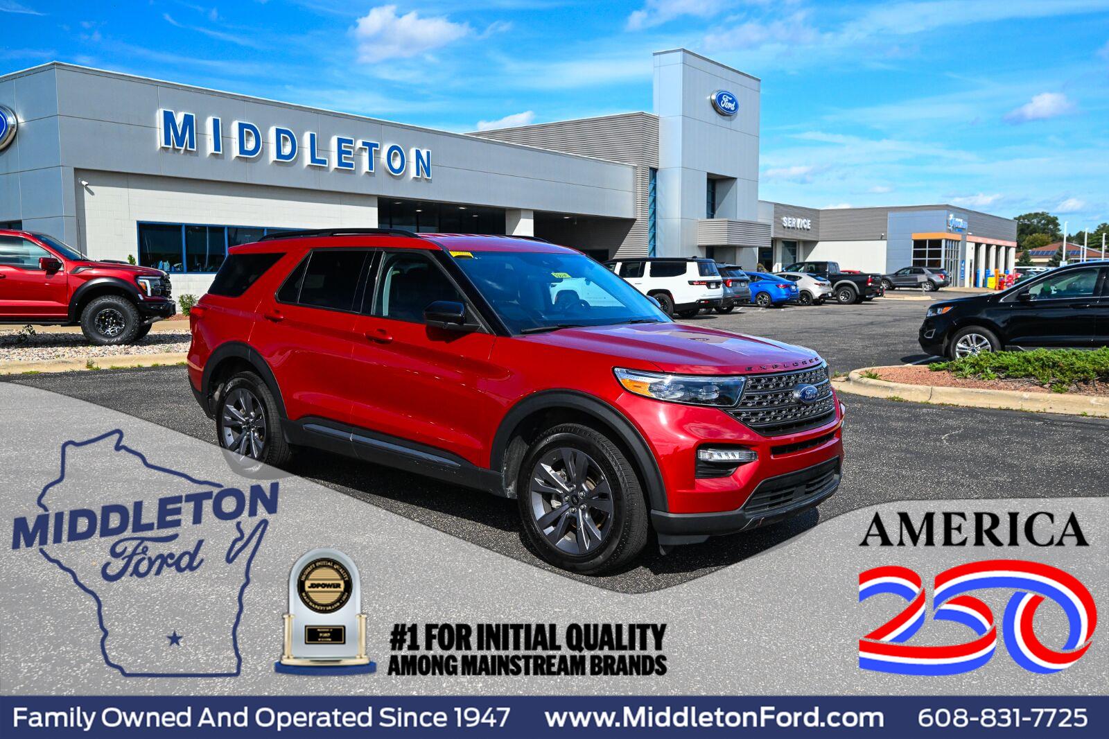 Rapid Red Metallic Tinted Clearcoat 2024 Ford Explorer SUV / Crossover All-Wheel Drive Automatic