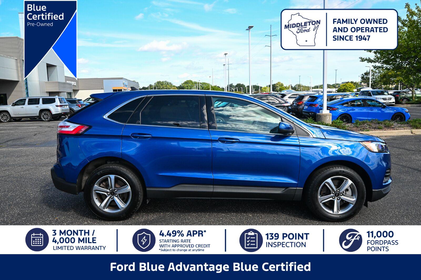 Atlas Blue 2024 Ford Edge SUV / Crossover All-Wheel Drive 8-Speed Automatic