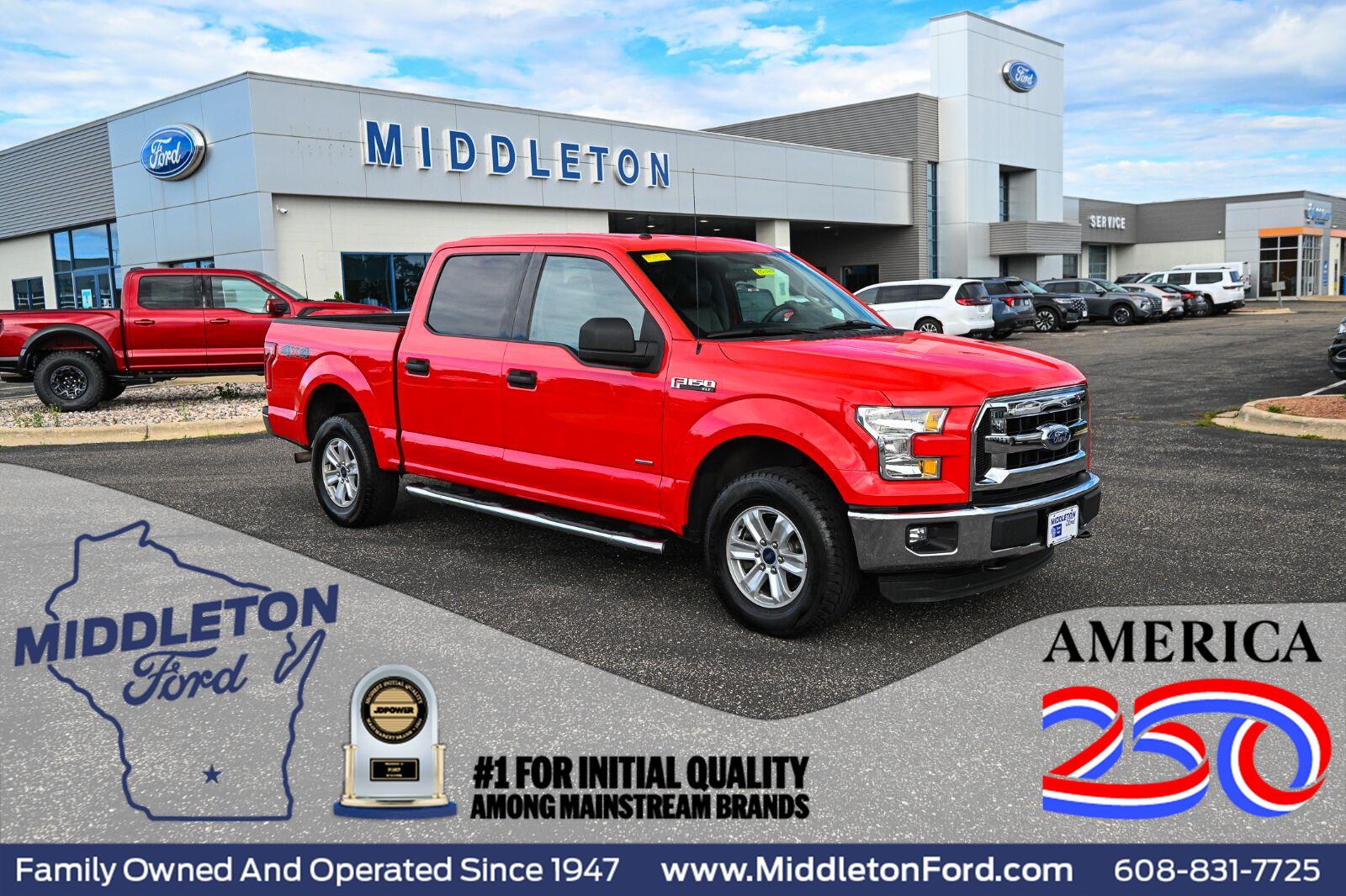 Race Red 2016 Ford F-150 Pickup Truck Four-Wheel Drive 6-Speed Automatic