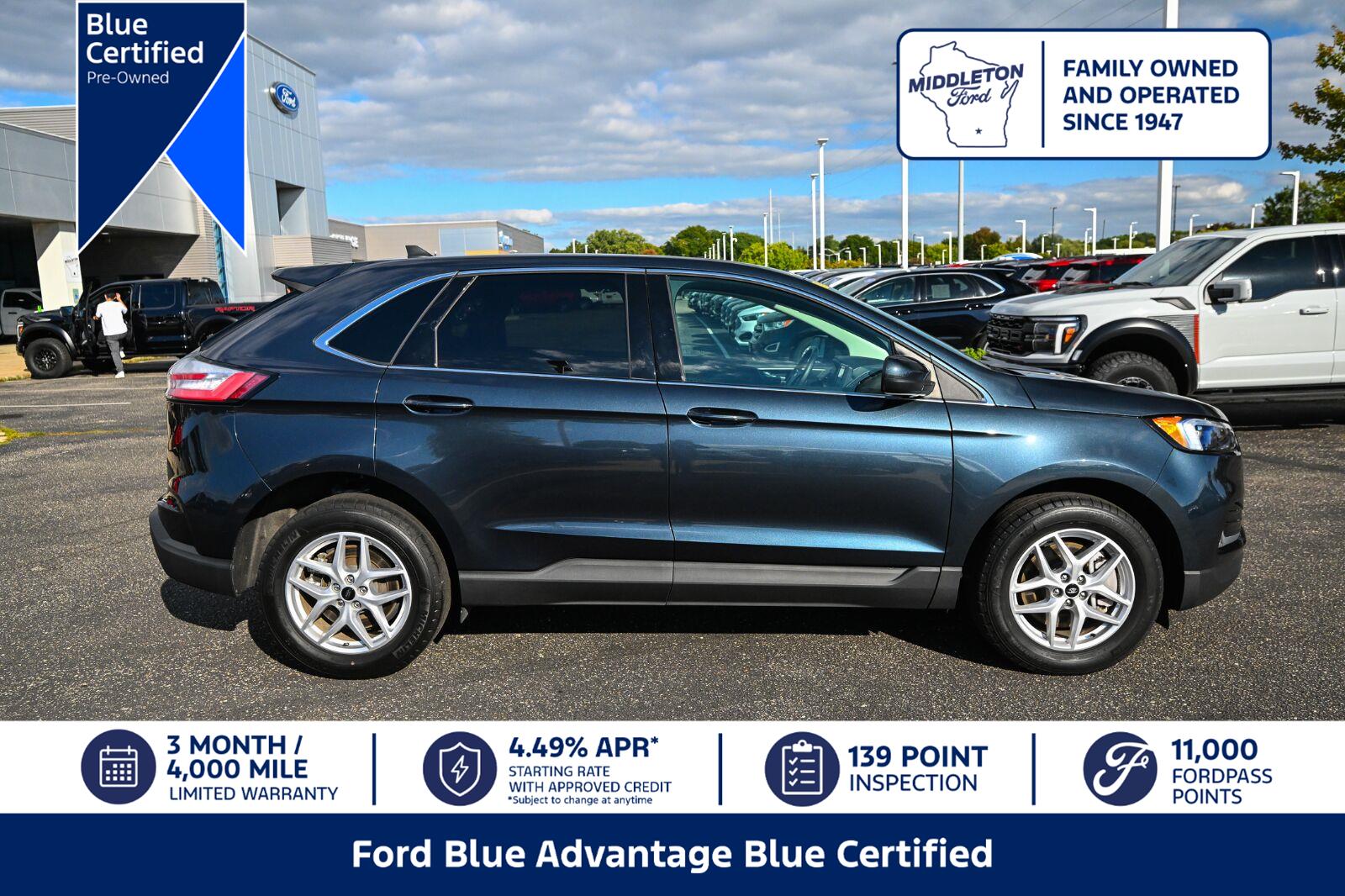 Stone Blue 2024 Ford Edge SUV / Crossover All-Wheel Drive 8-Speed Automatic