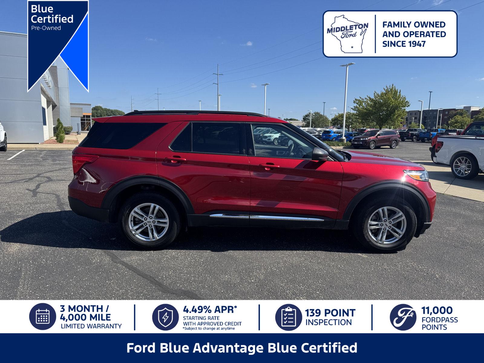 Rapid Red Metallic Tinted Clearcoat 2024 Ford Explorer SUV / Crossover All-Wheel Drive Automatic