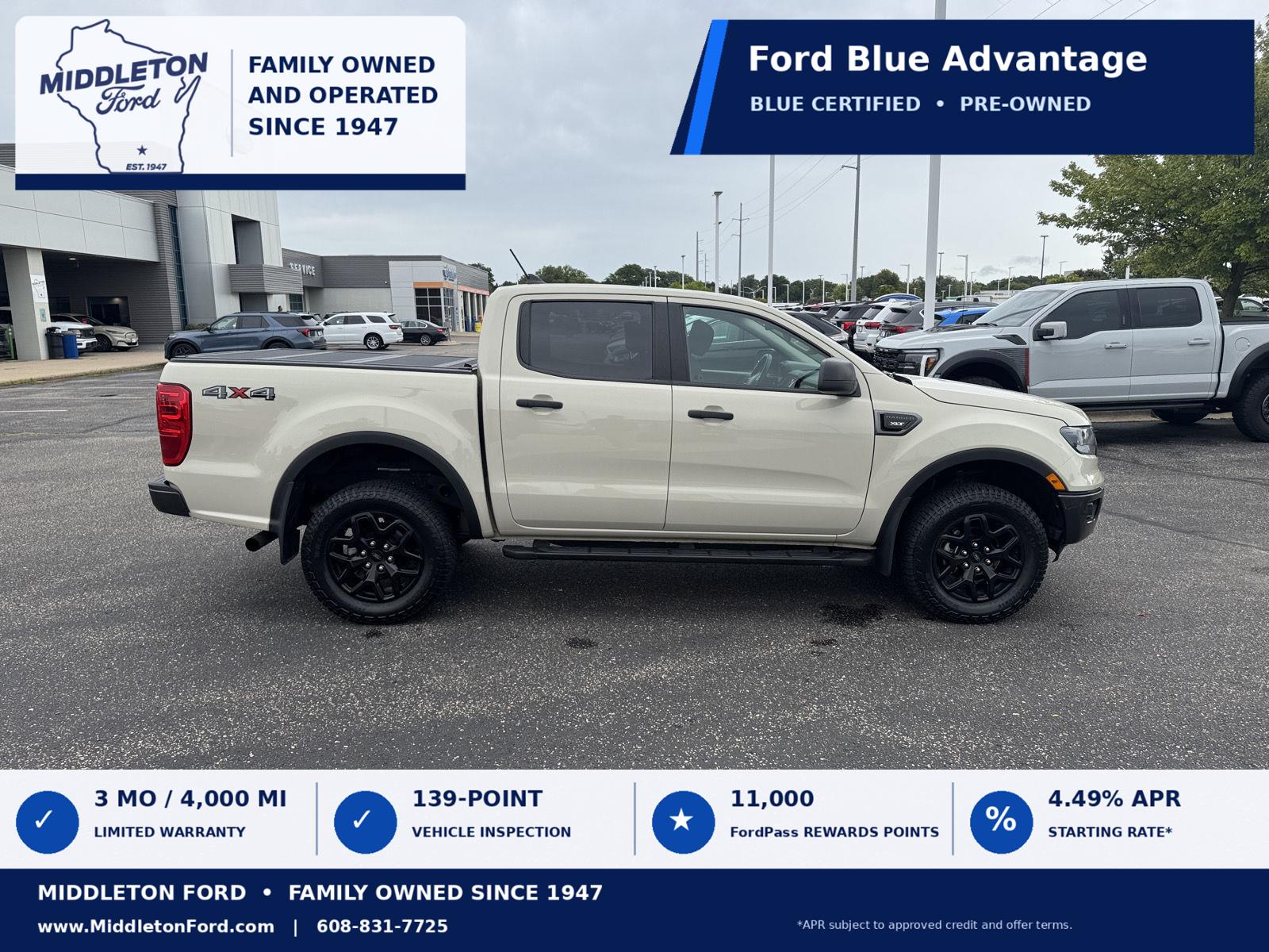 Desert Sand 2022 Ford Ranger Pickup Truck Four-Wheel Drive Automatic