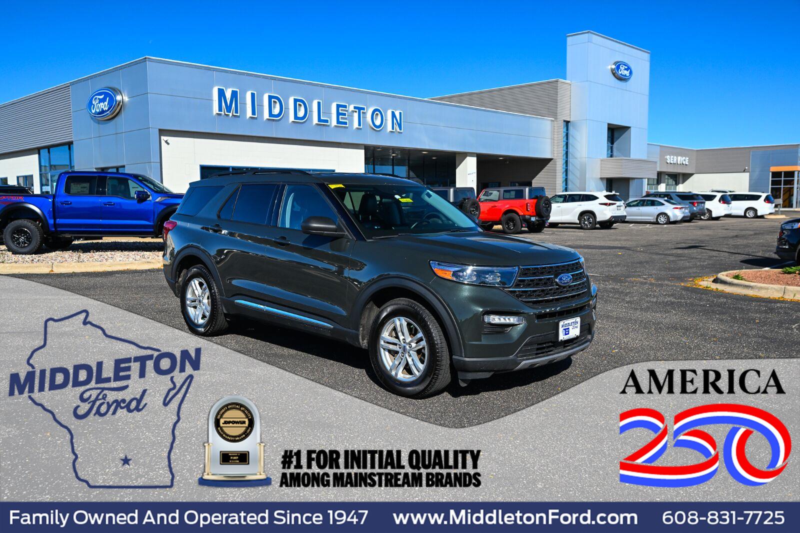 Forged Green 2022 Ford Explorer SUV / Crossover All-Wheel Drive Automatic