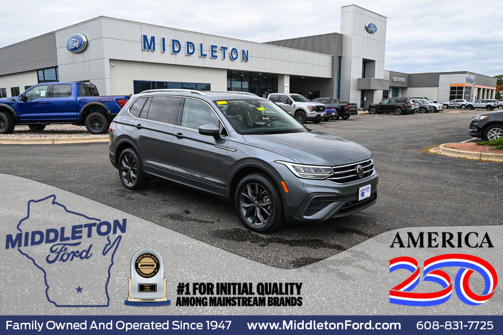 Platinum Gray Metallic 2023 Volkswagen Tiguan SUV / Crossover All-Wheel Drive Automatic