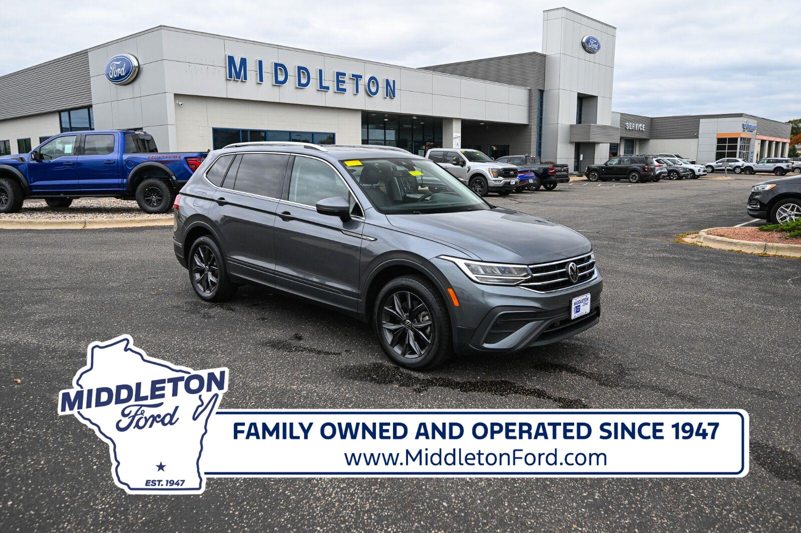Platinum Gray Metallic 2023 Volkswagen Tiguan SUV / Crossover All-Wheel Drive Automatic