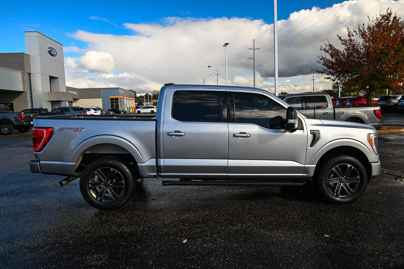 Iconic Silver 2022 Ford F-150 Pickup Truck Four-Wheel Drive Automatic