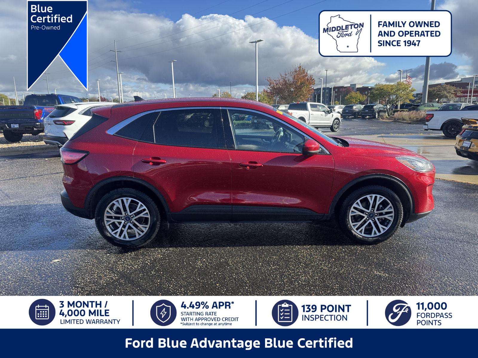 Rapid Red Metallic Tinted Clearcoat 2022 Ford Escape Hybrid SUV / Crossover All-Wheel Drive Continuously Variable Transmission