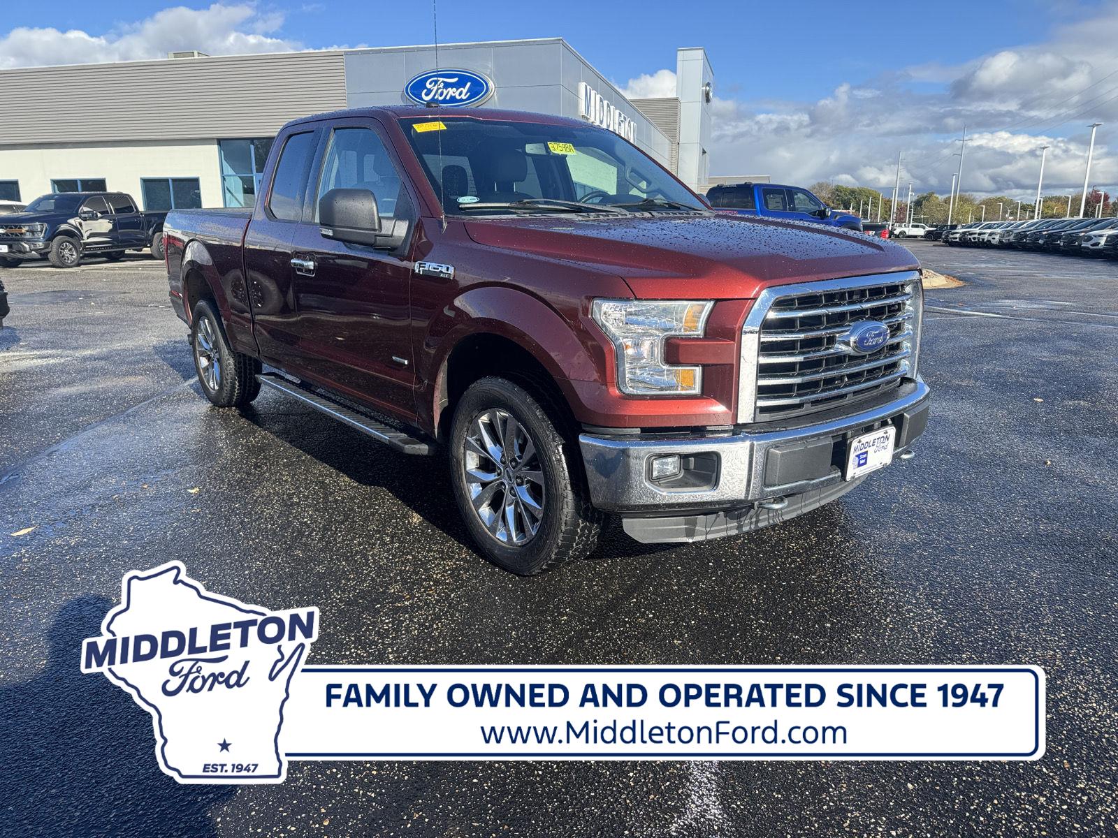 Red (Bronze Fire Metallic) 2016 Ford F-150 Pickup Truck Four-Wheel Drive 6-Speed Automatic