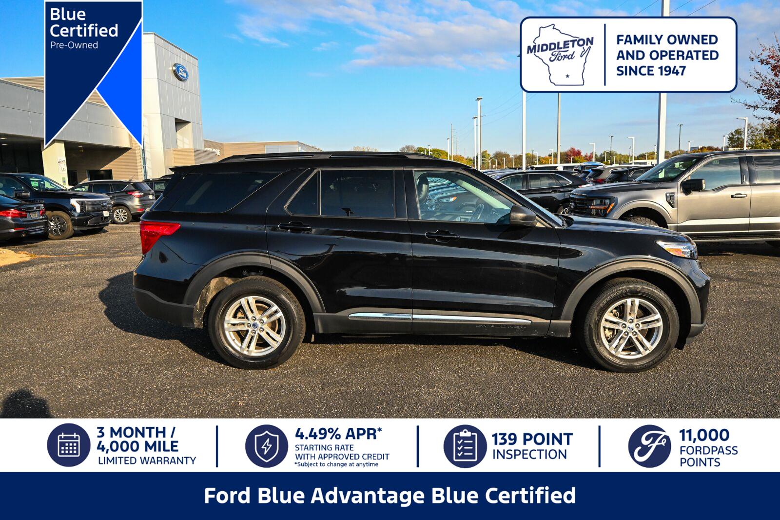 Agate Black 2024 Ford Explorer SUV / Crossover All-Wheel Drive Automatic