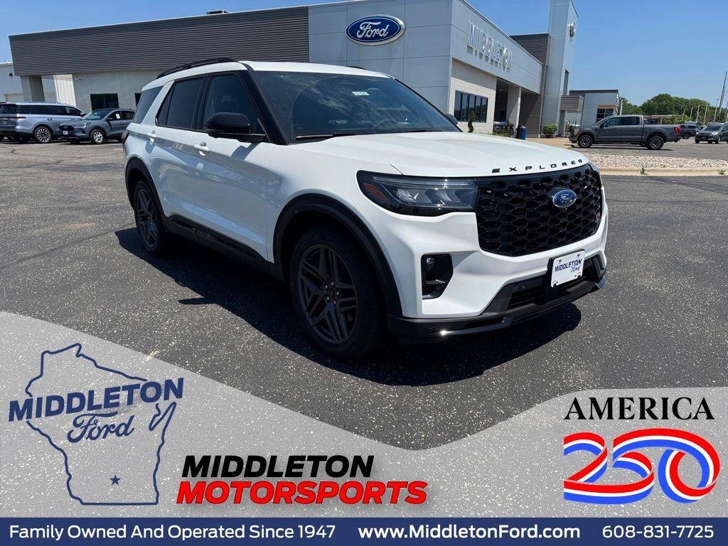 Star White Metallic Tri-Coat 2026 Ford Explorer SUV / Crossover All-Wheel Drive Automatic