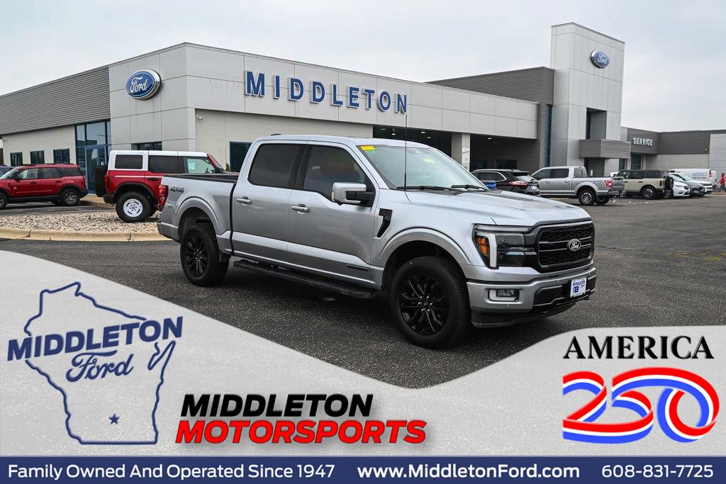 Iconic Silver 2024 Ford F-150 Pickup Truck Four-Wheel Drive Automatic