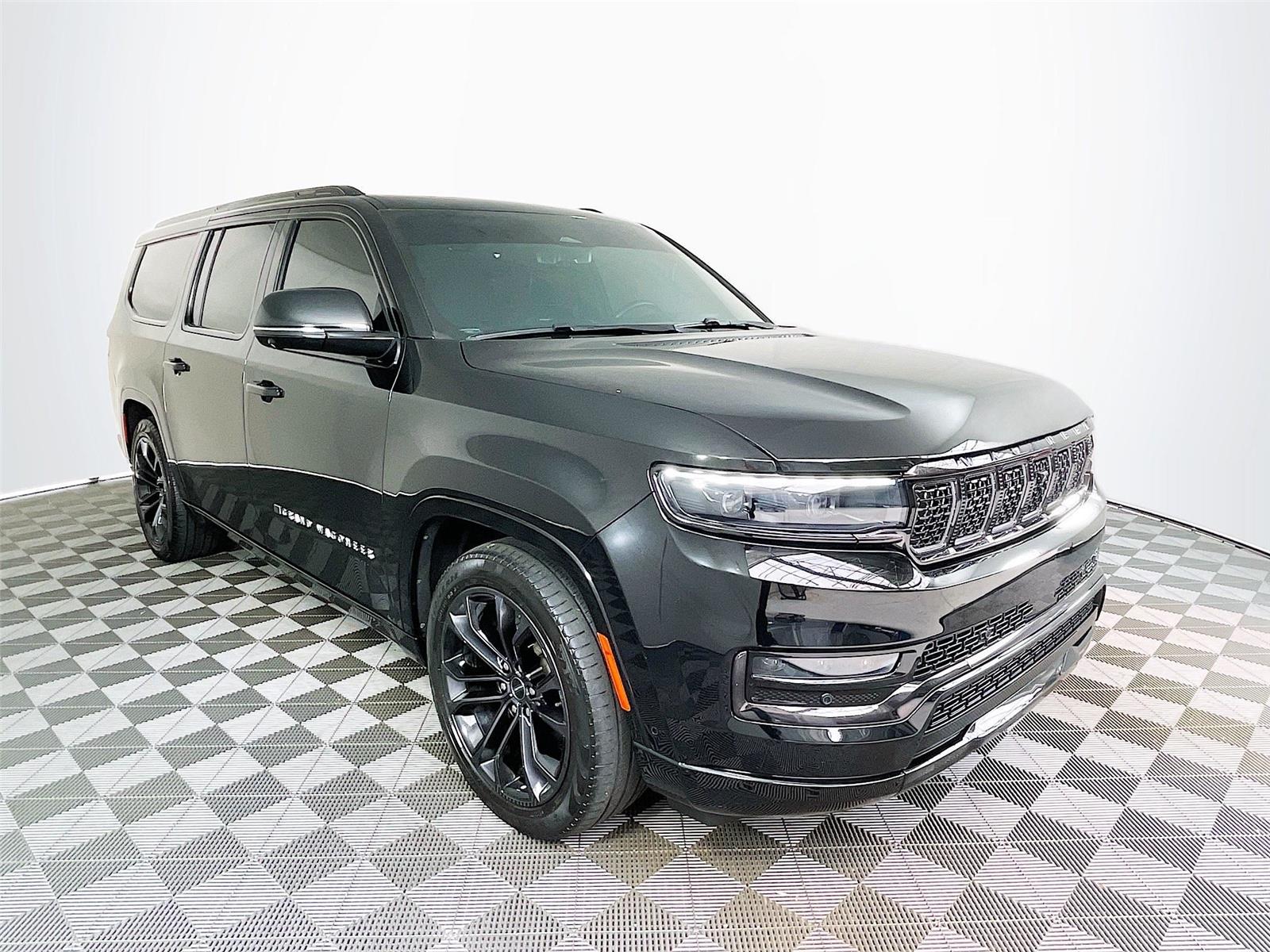 Diamond Black Crystal Pearlcoat 2024 Jeep Grand Wagoneer L Series III Obsidian 4WD SUV / Crossover Four-Wheel Drive 8-Speed Automatic