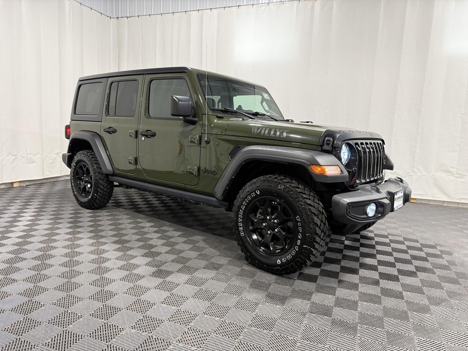 Sarge Green Clearcoat 2021 Jeep Wrangler SUV / Crossover Four-Wheel Drive 6-Speed Manual