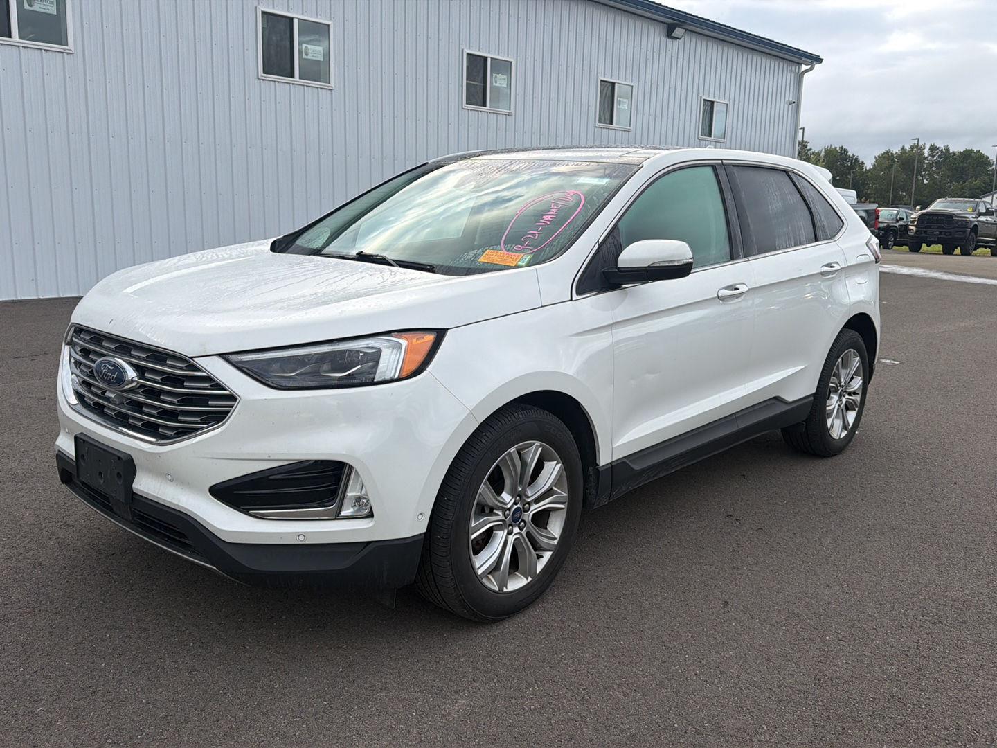 Star White Metallic Tri-Coat 2020 Ford Edge SUV / Crossover All-Wheel Drive 8-Speed Automatic