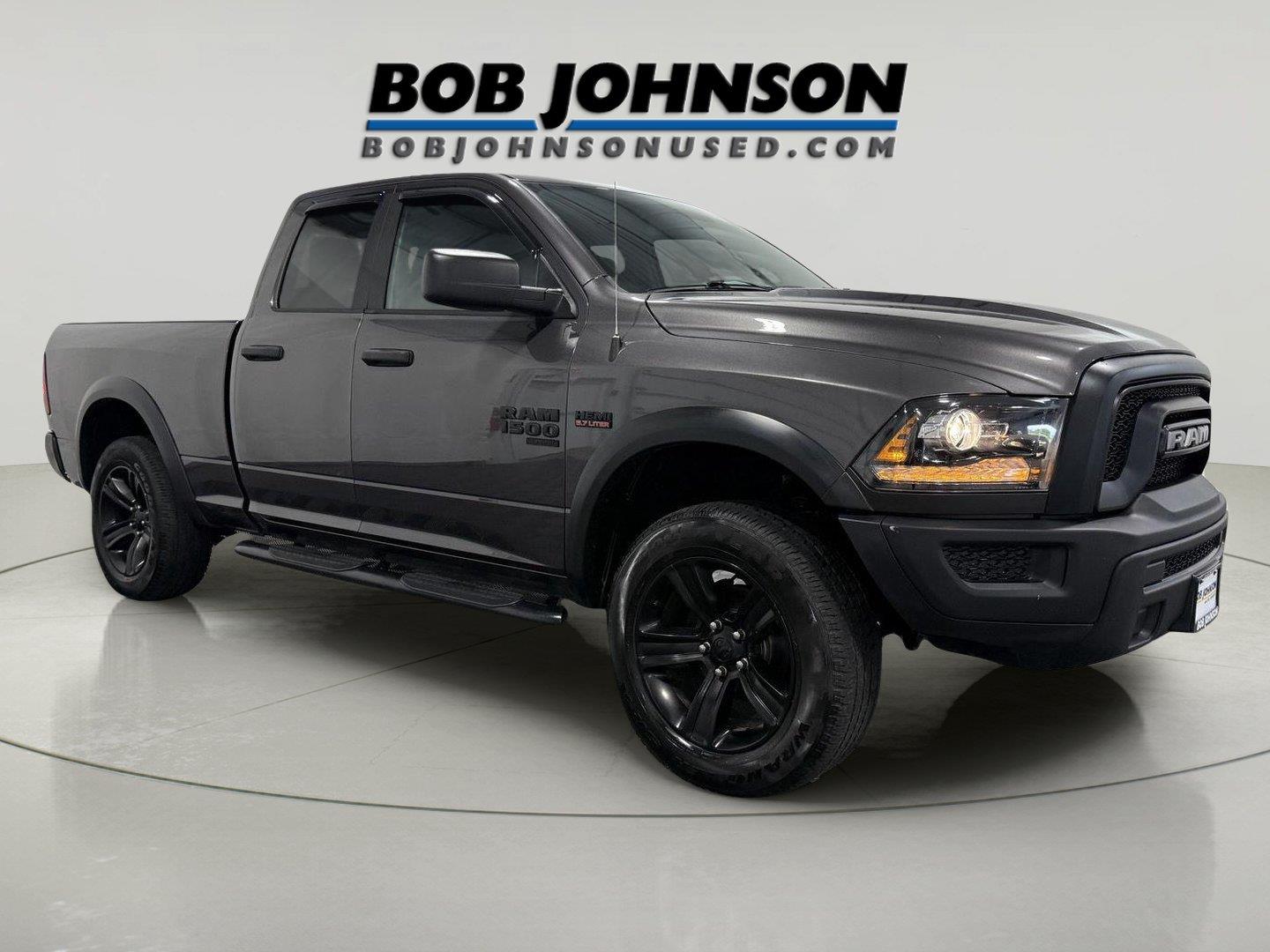 Gray (Granite Crystal Metallic Clearcoat) 2021 RAM 1500 Pickup Truck Four-Wheel Drive 8-Speed Automatic