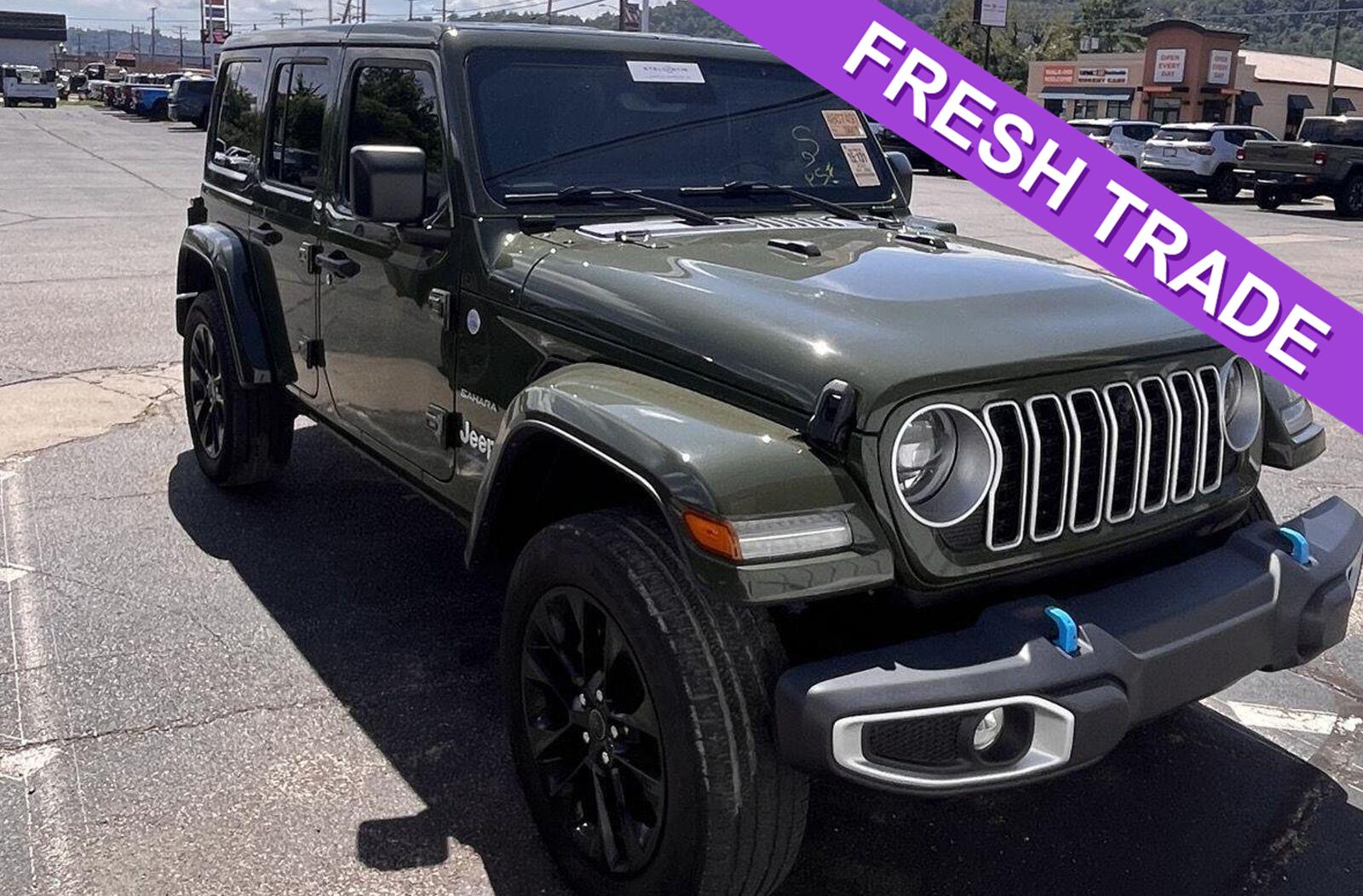Sarge Green Clearcoat 2024 Jeep Wrangler 4xe SUV / Crossover Four-Wheel Drive 8-Speed Automatic