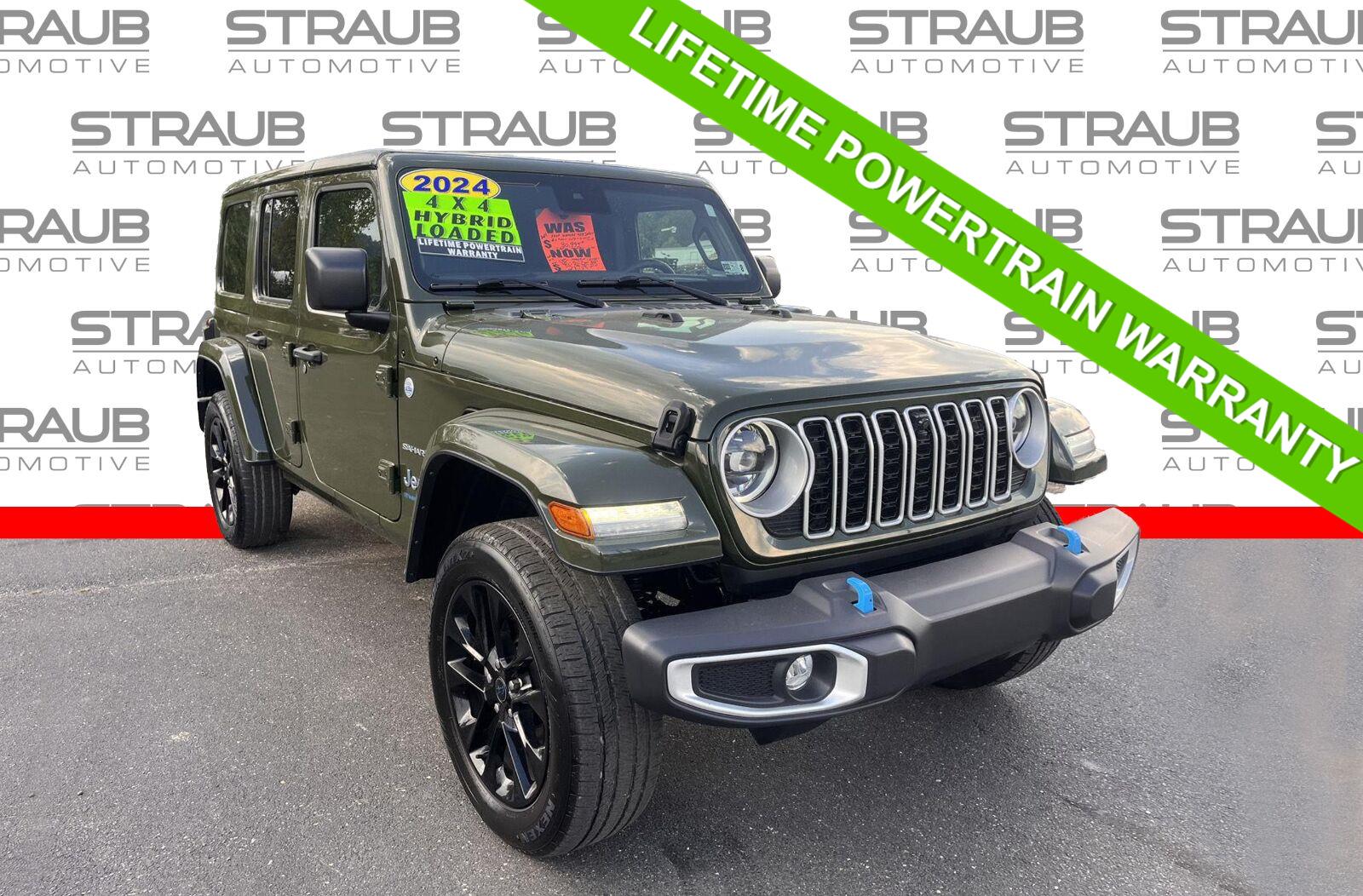 Sarge Green Clearcoat 2024 Jeep Wrangler 4xe SUV / Crossover Four-Wheel Drive 8-Speed Automatic