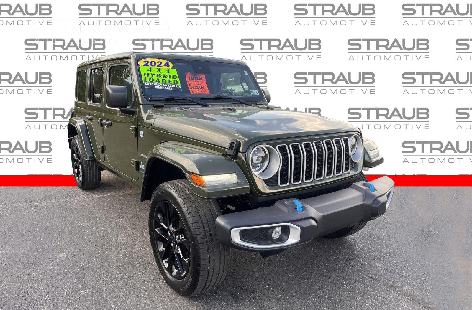Sarge Green Clearcoat 2024 Jeep Wrangler 4xe SUV / Crossover Four-Wheel Drive 8-Speed Automatic