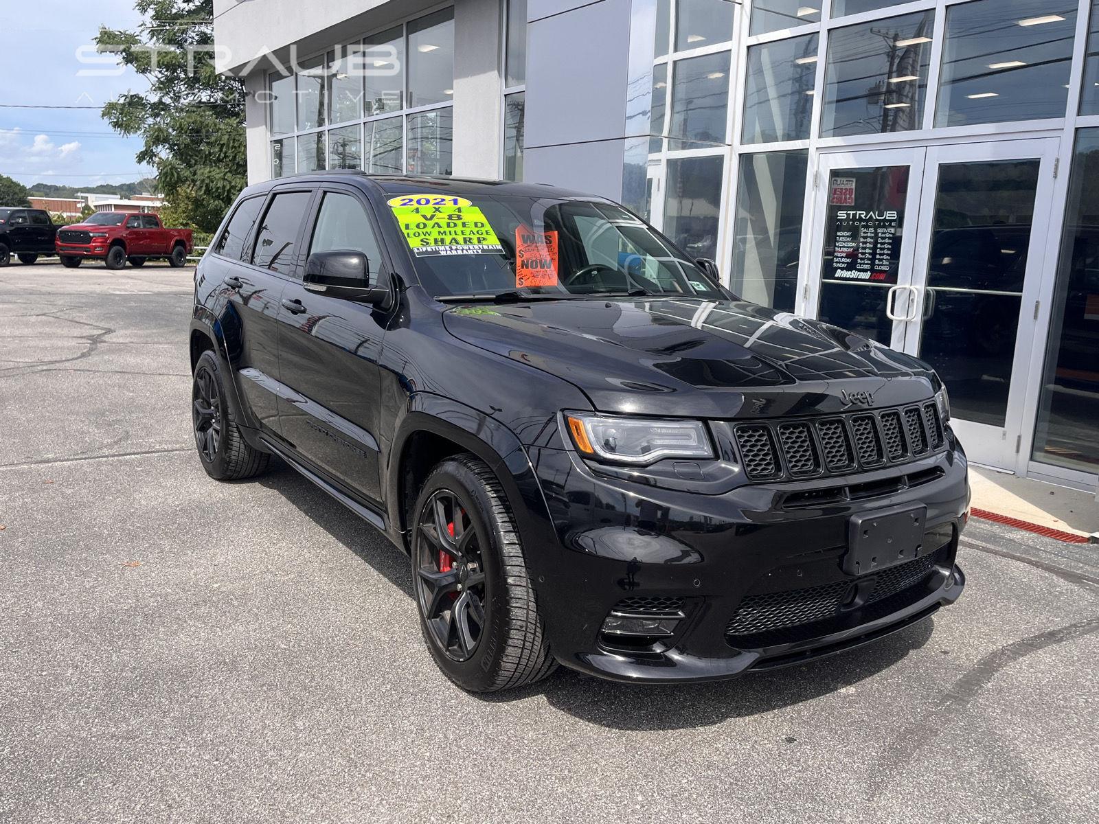 Diamond Black Crystal Pearlcoat 2021 Jeep Grand Cherokee SUV / Crossover Four-Wheel Drive 8-Speed Automatic