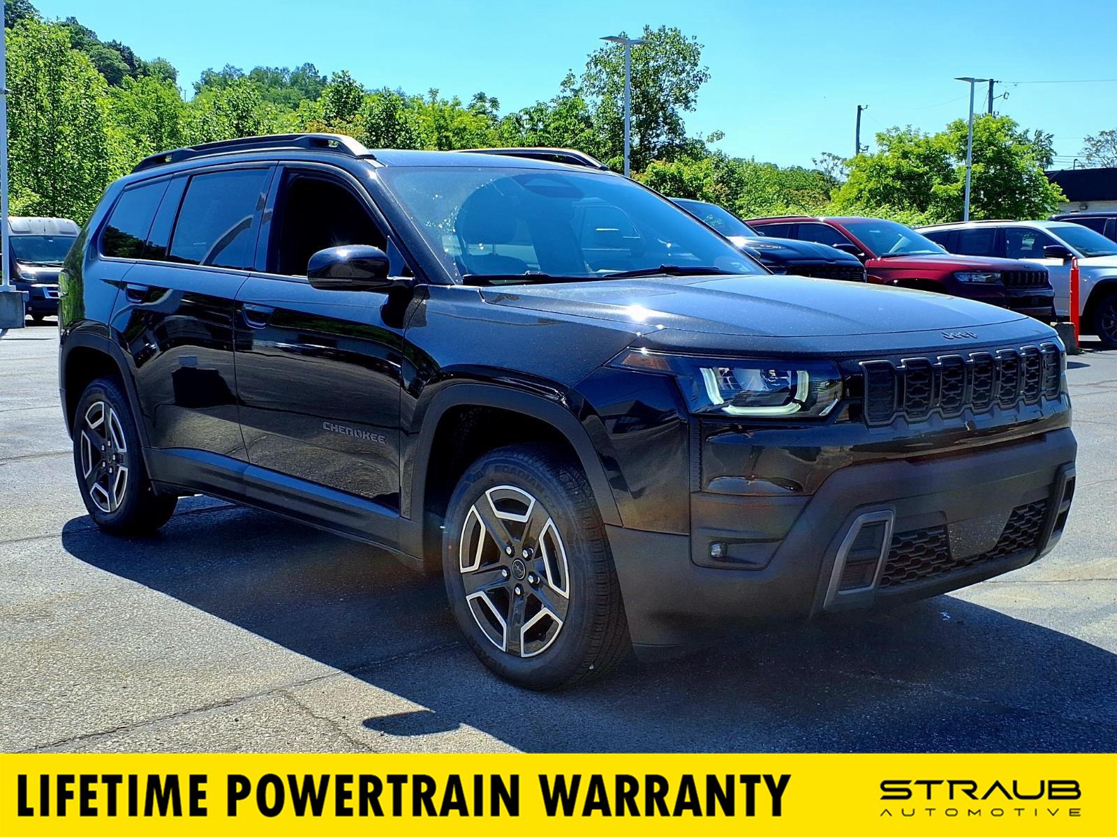 Diamond Black Crystal Pearlcoat 2026 Jeep Cherokee SUV / Crossover Four-Wheel Drive Automatic