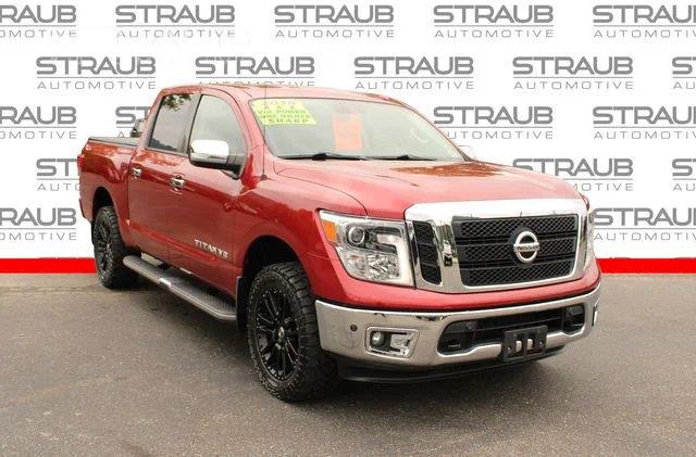 Cayenne Red 2018 Nissan Titan Pickup Truck Four-Wheel Drive Automatic