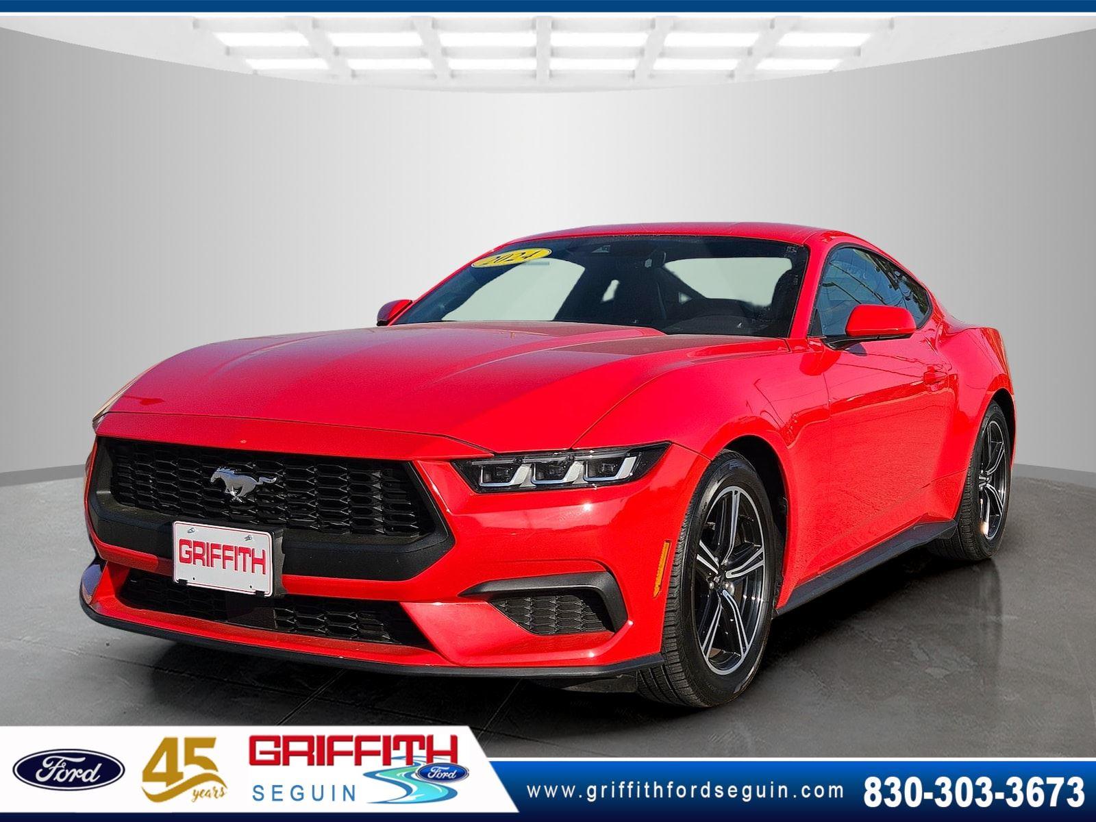 Red 2024 Ford Mustang EcoBoost Fastback RWD Coupe Rear-Wheel Drive Automatic