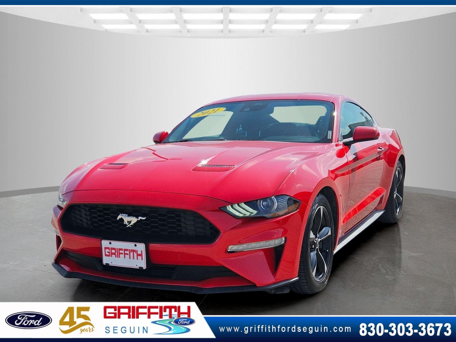 Race Red 2021 Ford Mustang EcoBoost Coupe RWD Coupe Rear-Wheel Drive 6-Speed Manual